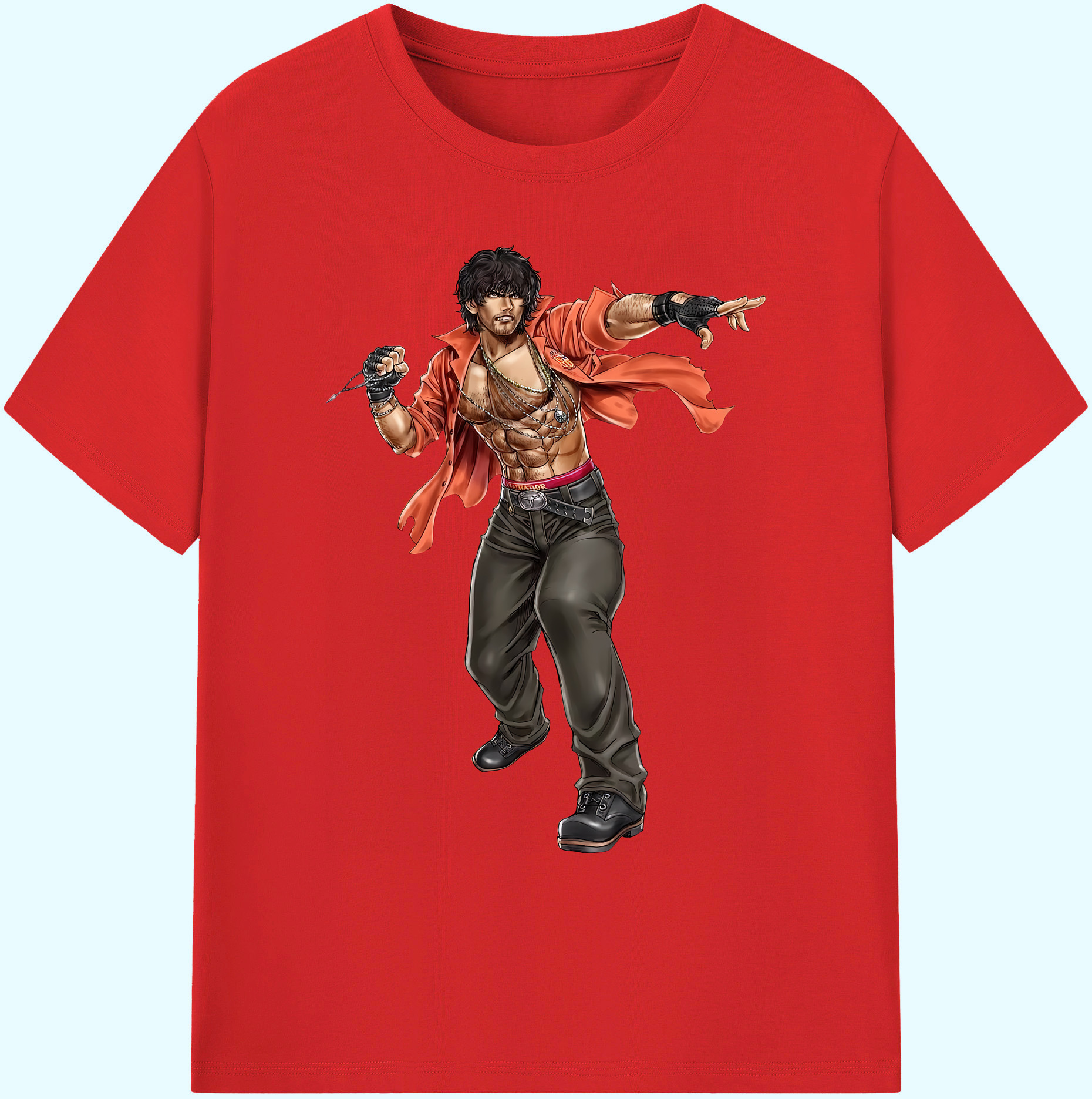 （画像用） 北斗の拳 Fist of the North Star 綿100％ メンズ半袖Tシャツ｜肌触りやわらか＆通気性
