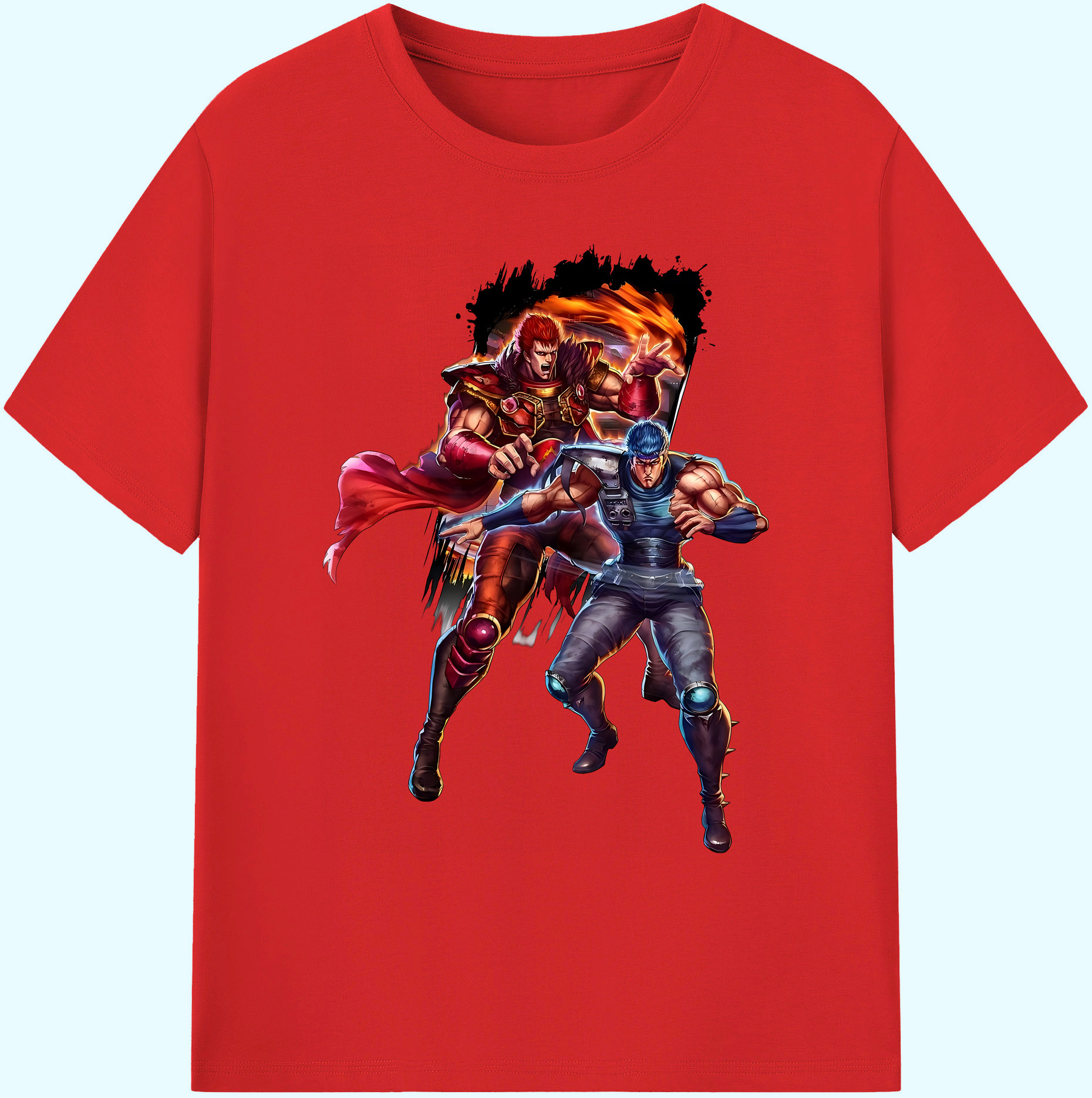 （画像用） 北斗の拳 Fist of the North Star 綿100％ メンズ半袖Tシャツ｜肌触りやわらか＆通気性