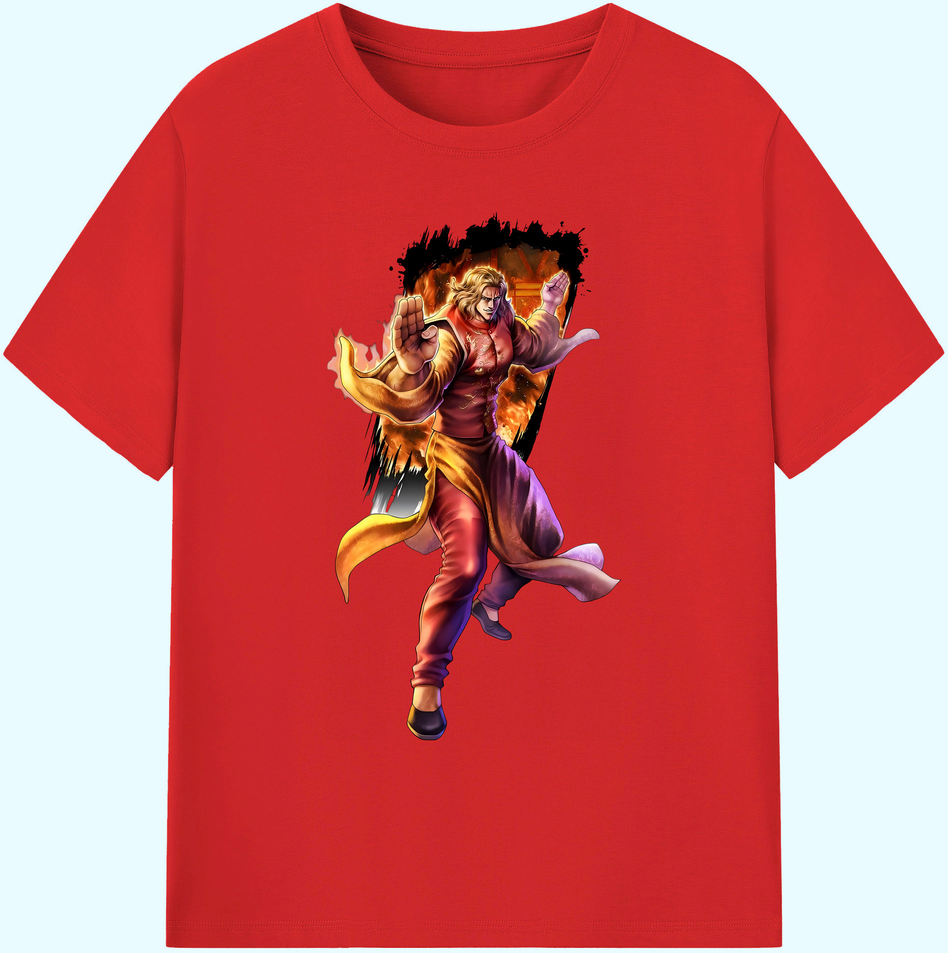 （画像用） 北斗の拳 Fist of the North Star 綿100％ メンズ半袖Tシャツ｜肌触りやわらか＆通気性