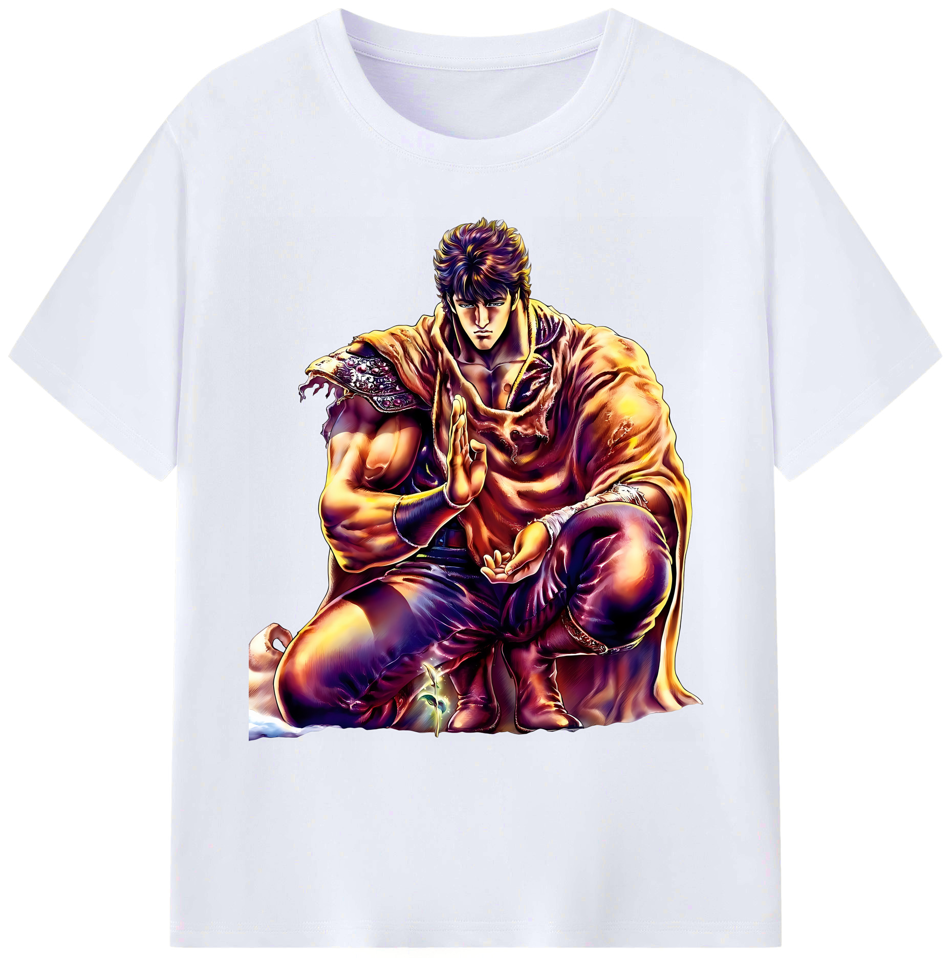 （画像用） 北斗の拳 Fist of the North Star 綿100％ メンズ半袖Tシャツ｜肌触りやわらか＆通気性