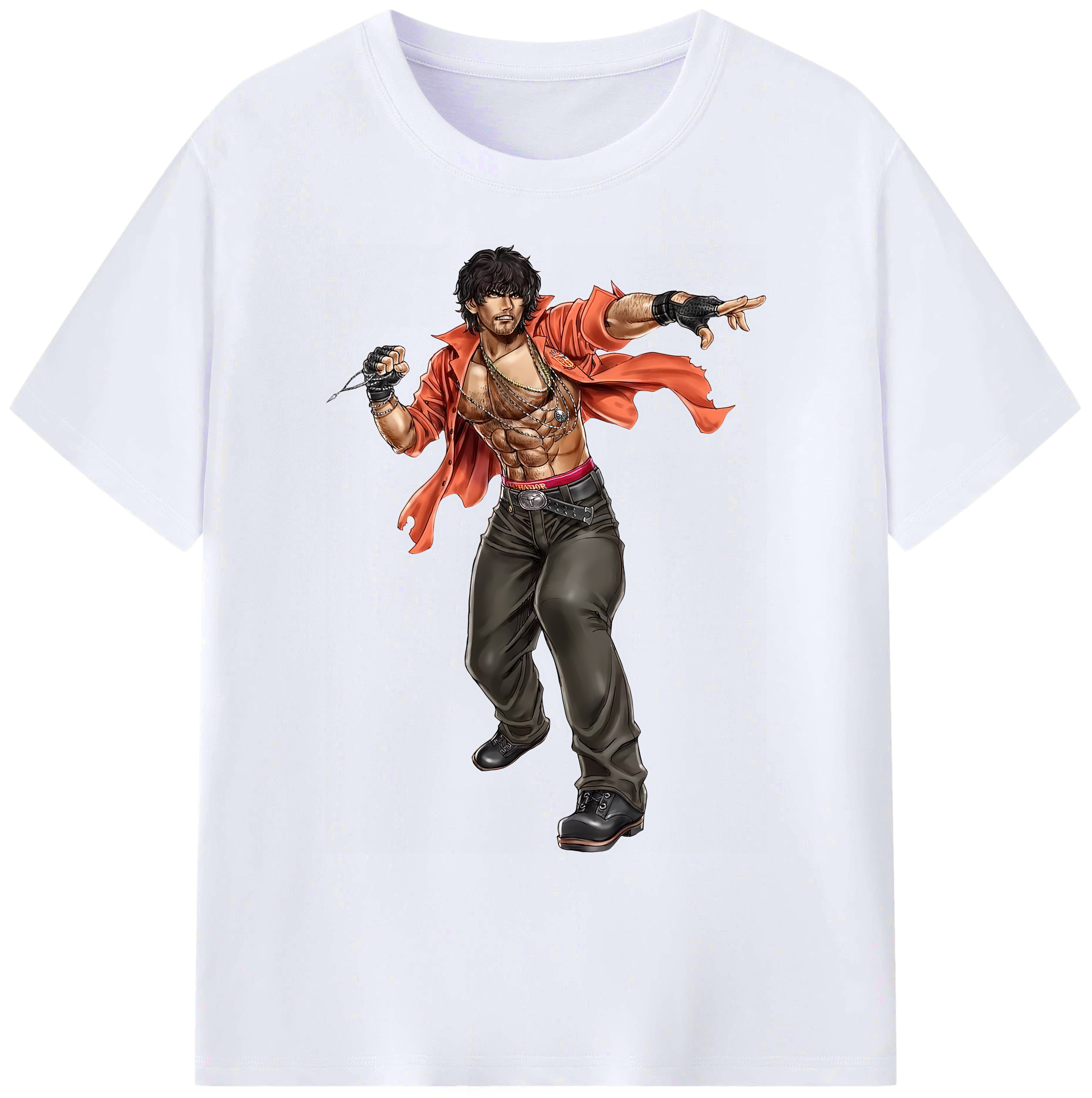 （画像用） 北斗の拳 Fist of the North Star 綿100％ メンズ半袖Tシャツ｜肌触りやわらか＆通気性