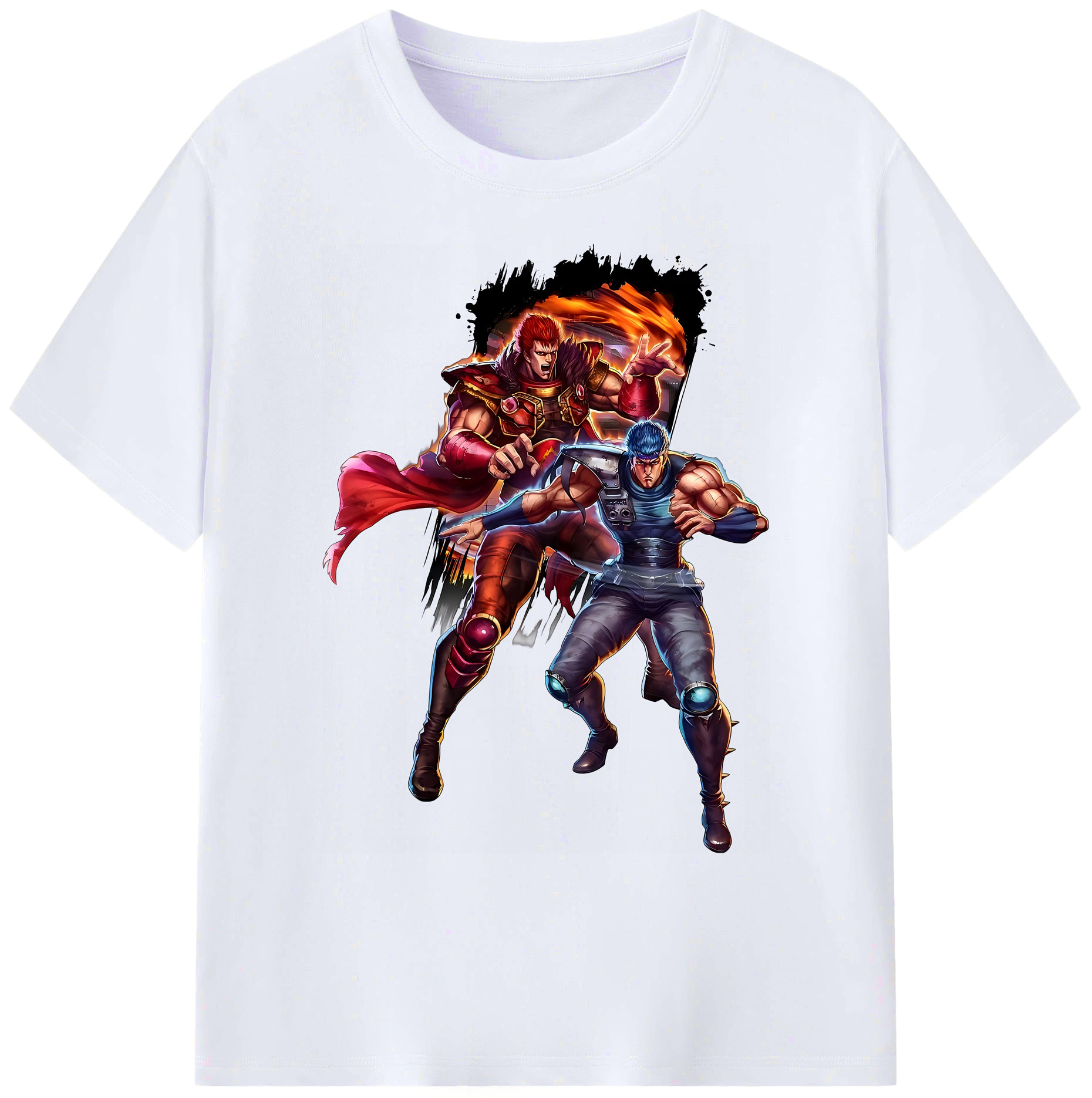 （画像用） 北斗の拳 Fist of the North Star 綿100％ メンズ半袖Tシャツ｜肌触りやわらか＆通気性