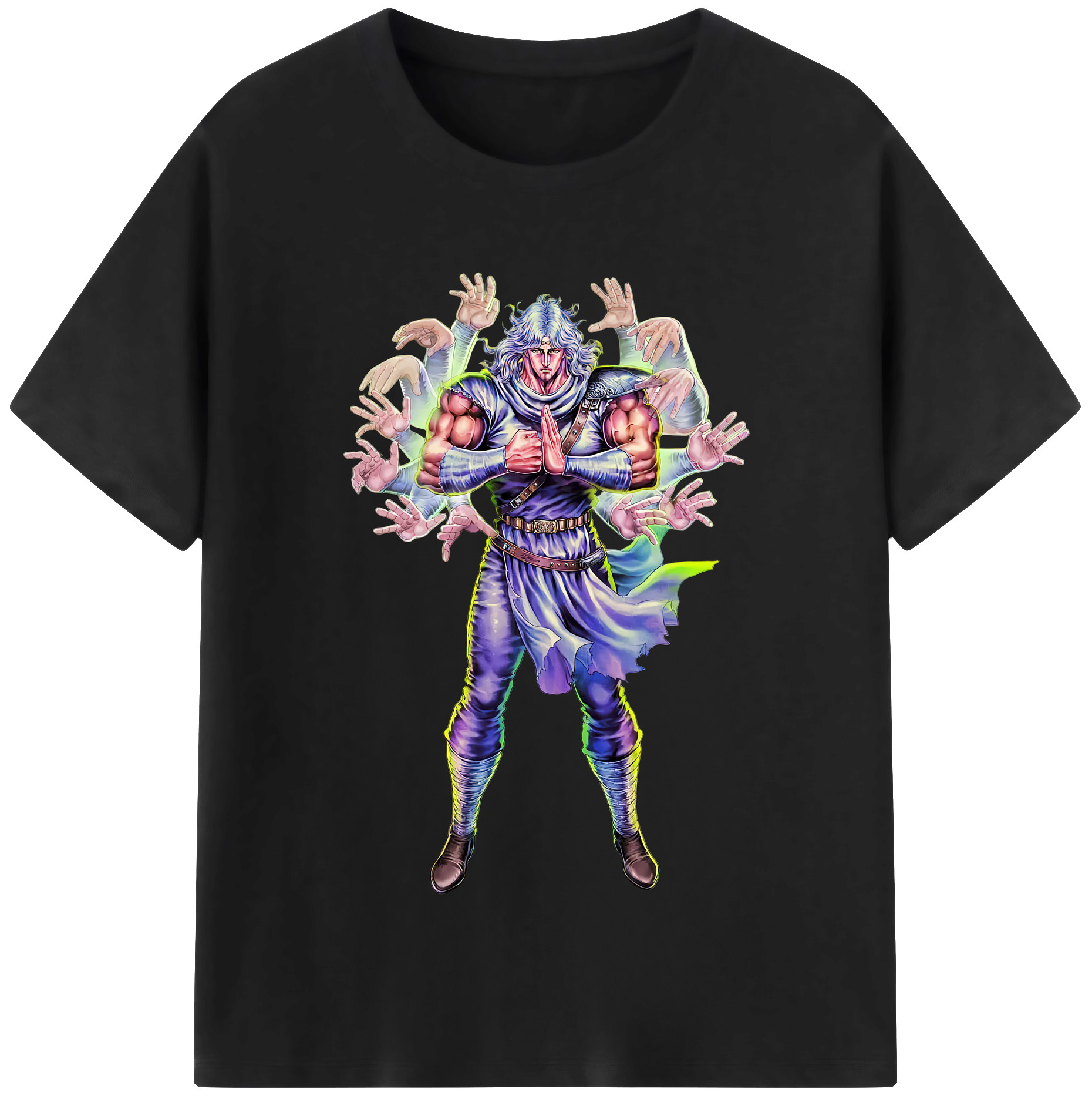 （画像用） 北斗の拳 Fist of the North Star レディースカジュアルプリントTシャツ（綿100％）