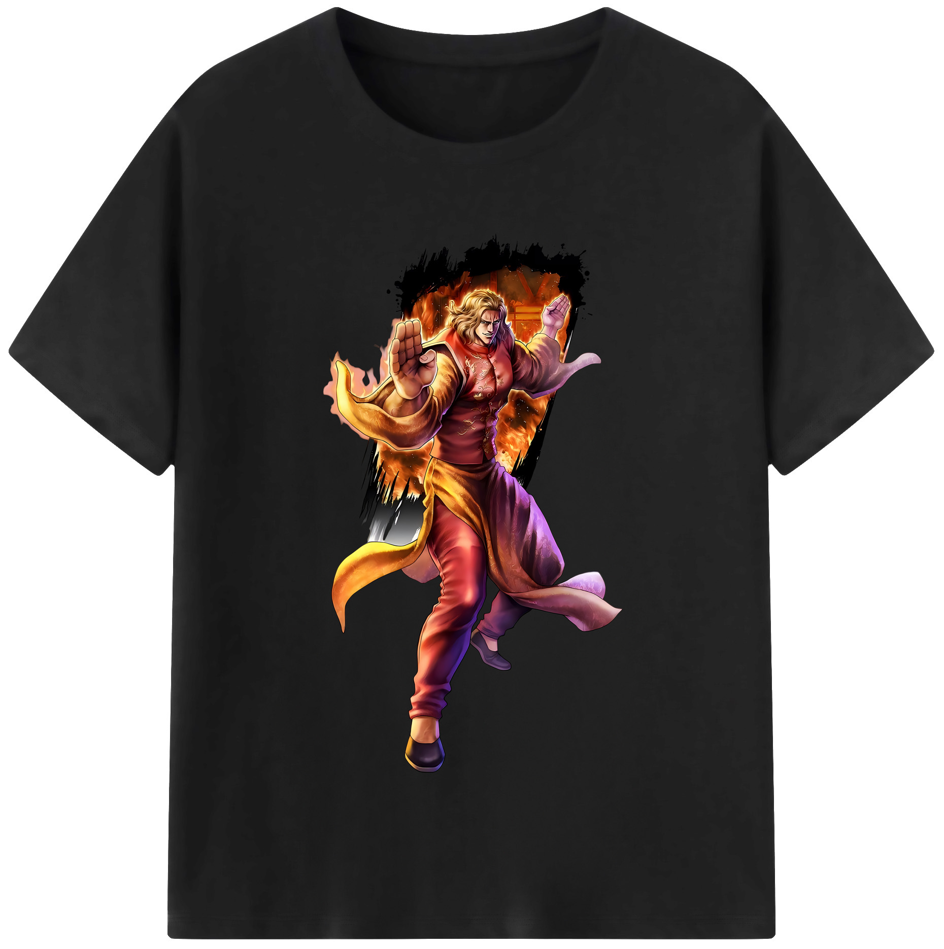 （画像用） 北斗の拳 Fist of the North Star レディースカジュアルプリントTシャツ（綿100％）