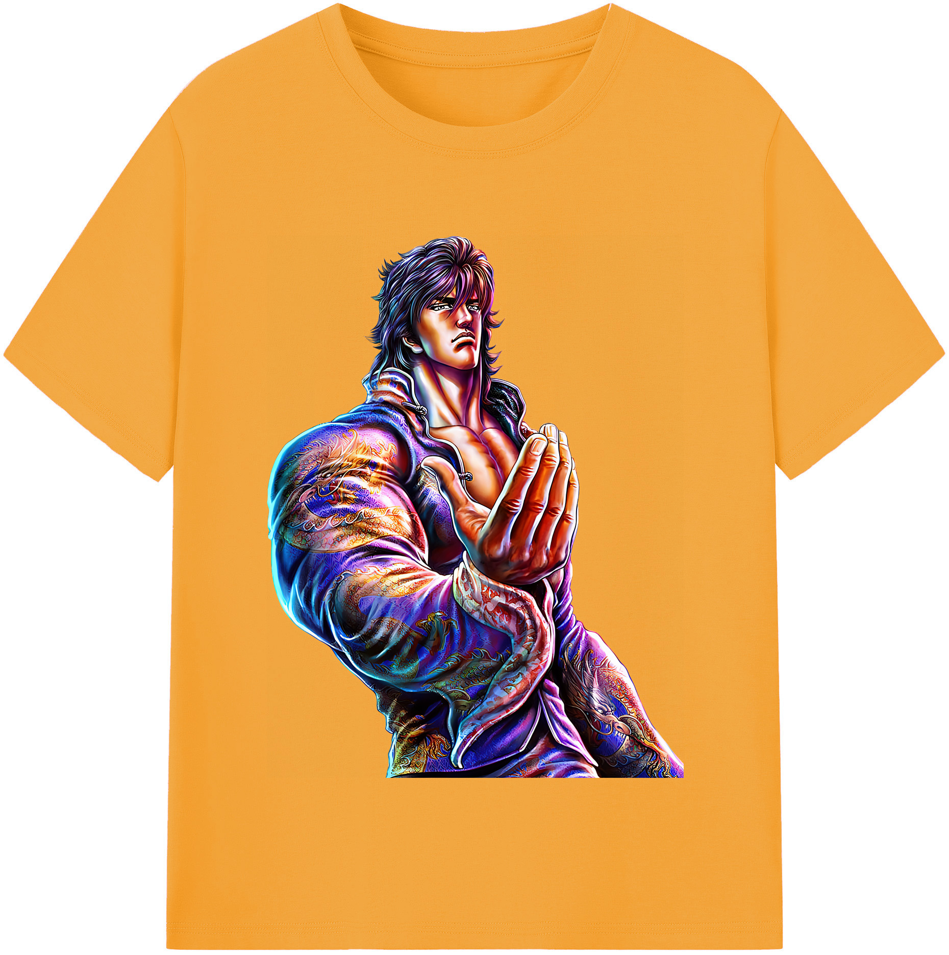 （画像用） 北斗の拳 Fist of the North Star レディースカジュアルプリントTシャツ（綿100％）