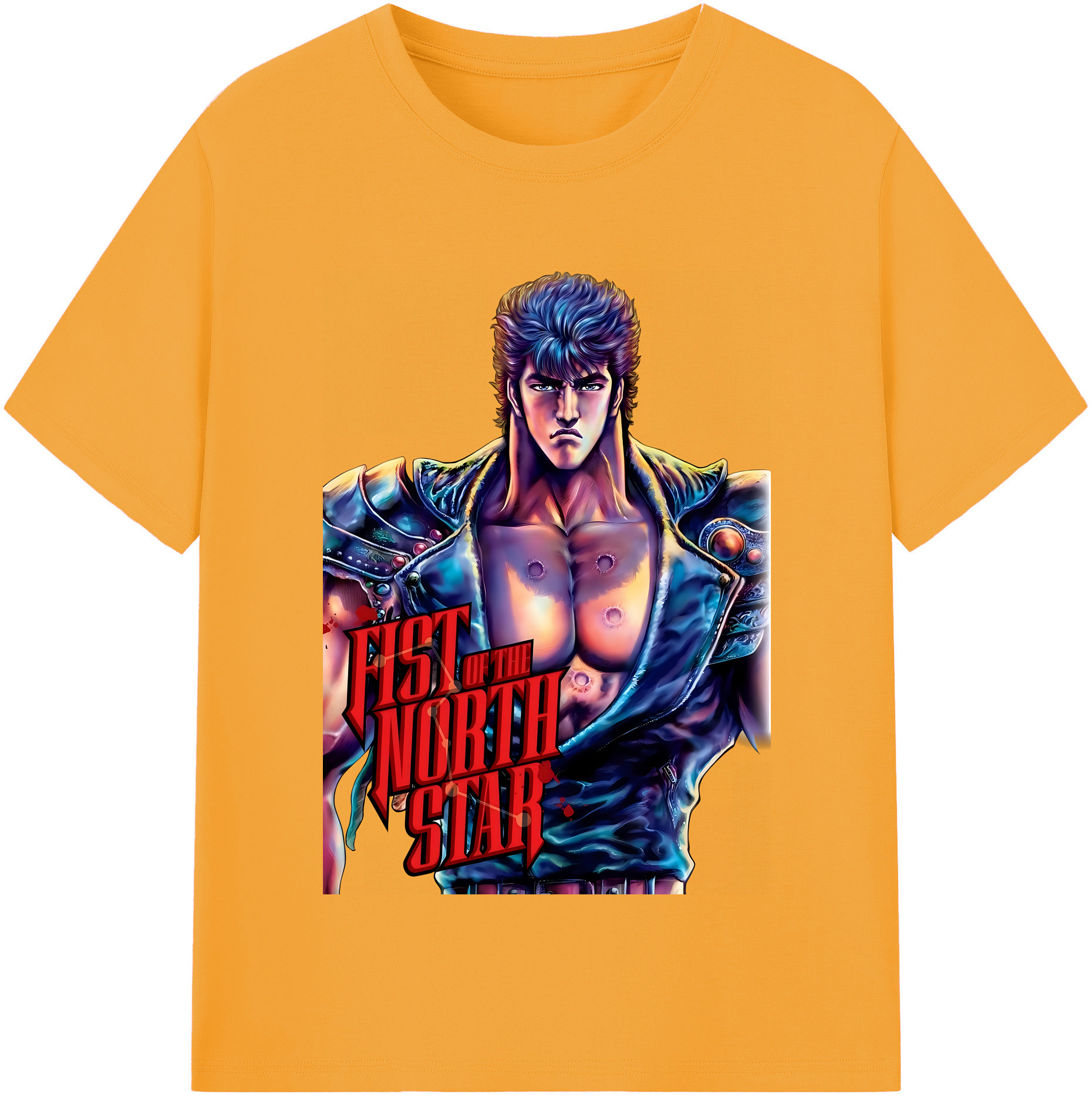 （画像用） 北斗の拳 Fist of the North Star レディースカジュアルプリントTシャツ（綿100％）