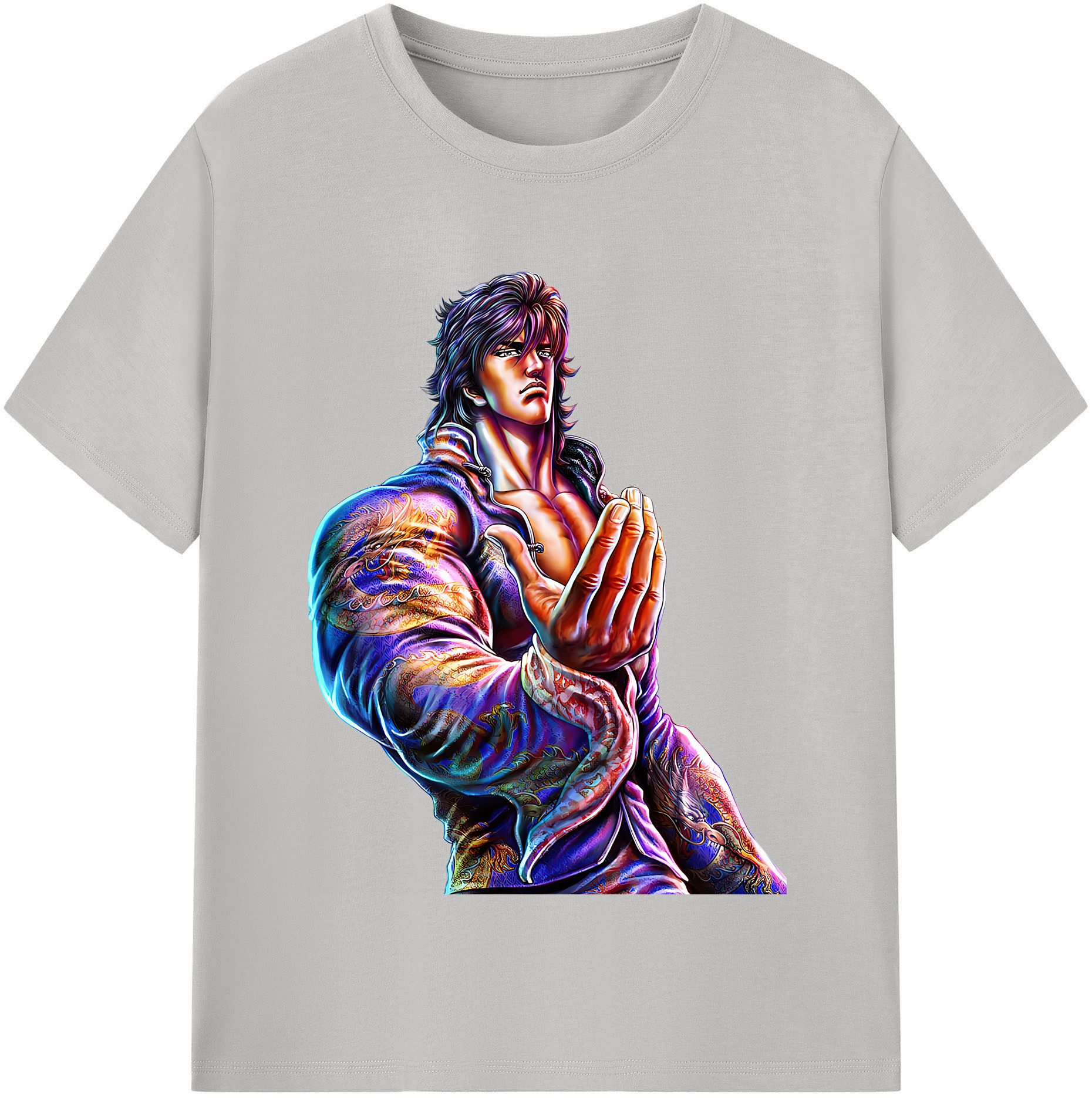 （画像用） 北斗の拳 Fist of the North Star レディースカジュアルプリントTシャツ（綿100％）
