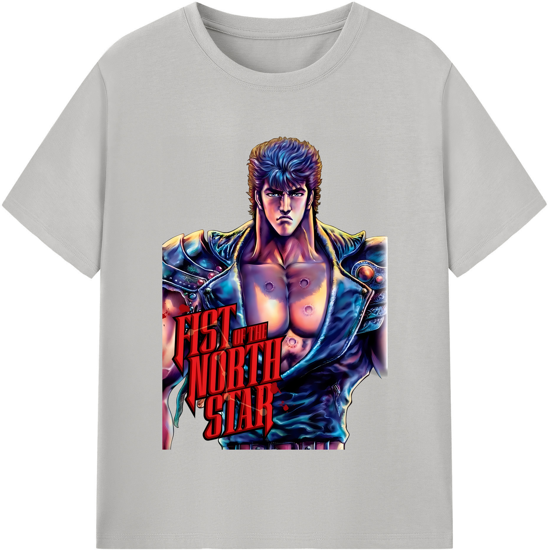 （画像用） 北斗の拳 Fist of the North Star レディースカジュアルプリントTシャツ（綿100％）