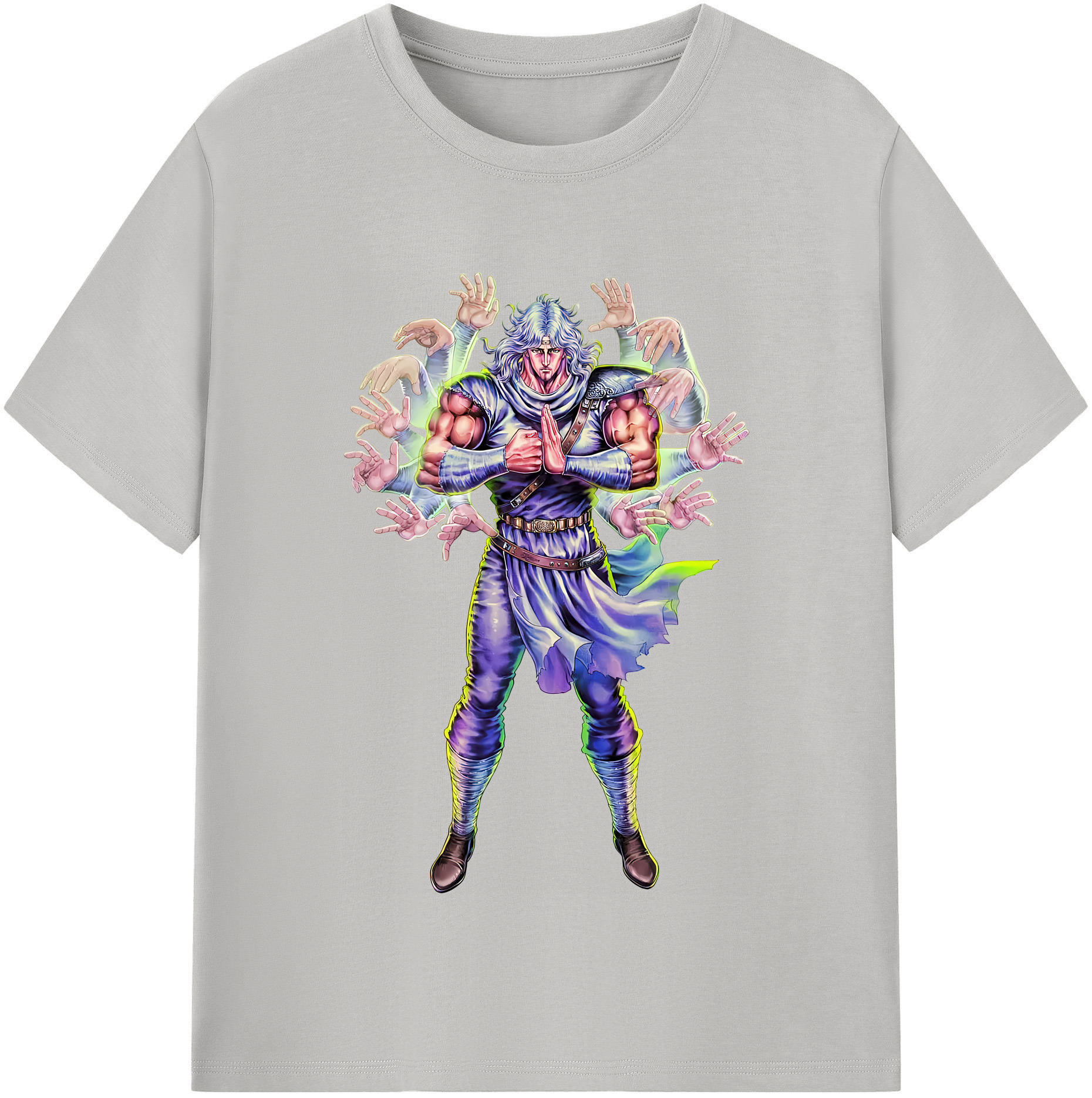 （画像用） 北斗の拳 Fist of the North Star レディースカジュアルプリントTシャツ（綿100％）