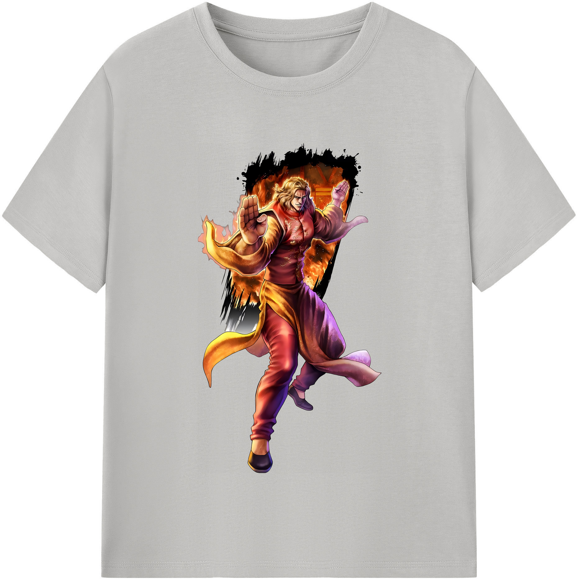 （画像用） 北斗の拳 Fist of the North Star レディースカジュアルプリントTシャツ（綿100％）