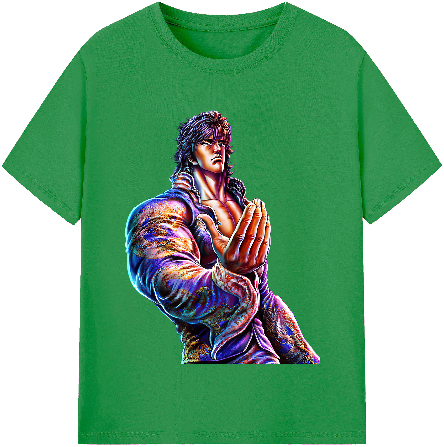 （画像用） 北斗の拳 Fist of the North Star レディースカジュアルプリントTシャツ（綿100％）