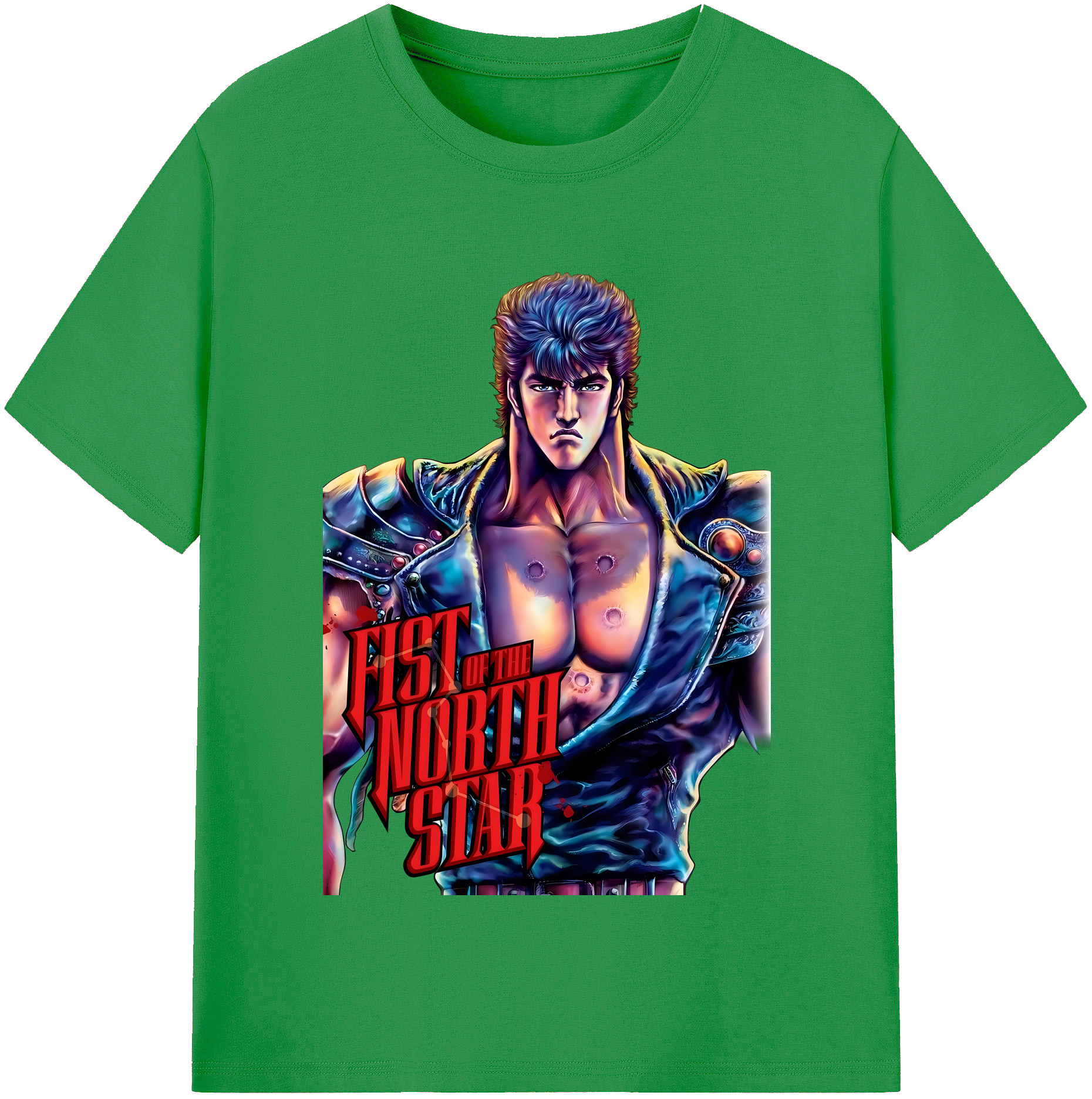 （画像用） 北斗の拳 Fist of the North Star レディースカジュアルプリントTシャツ（綿100％）