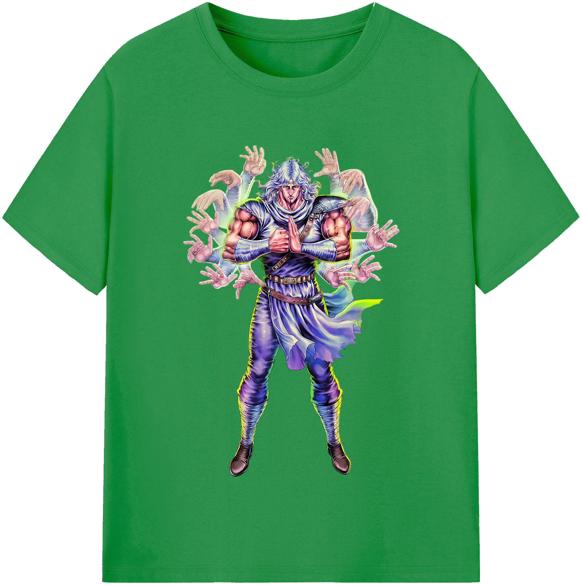 （画像用） 北斗の拳 Fist of the North Star レディースカジュアルプリントTシャツ（綿100％）