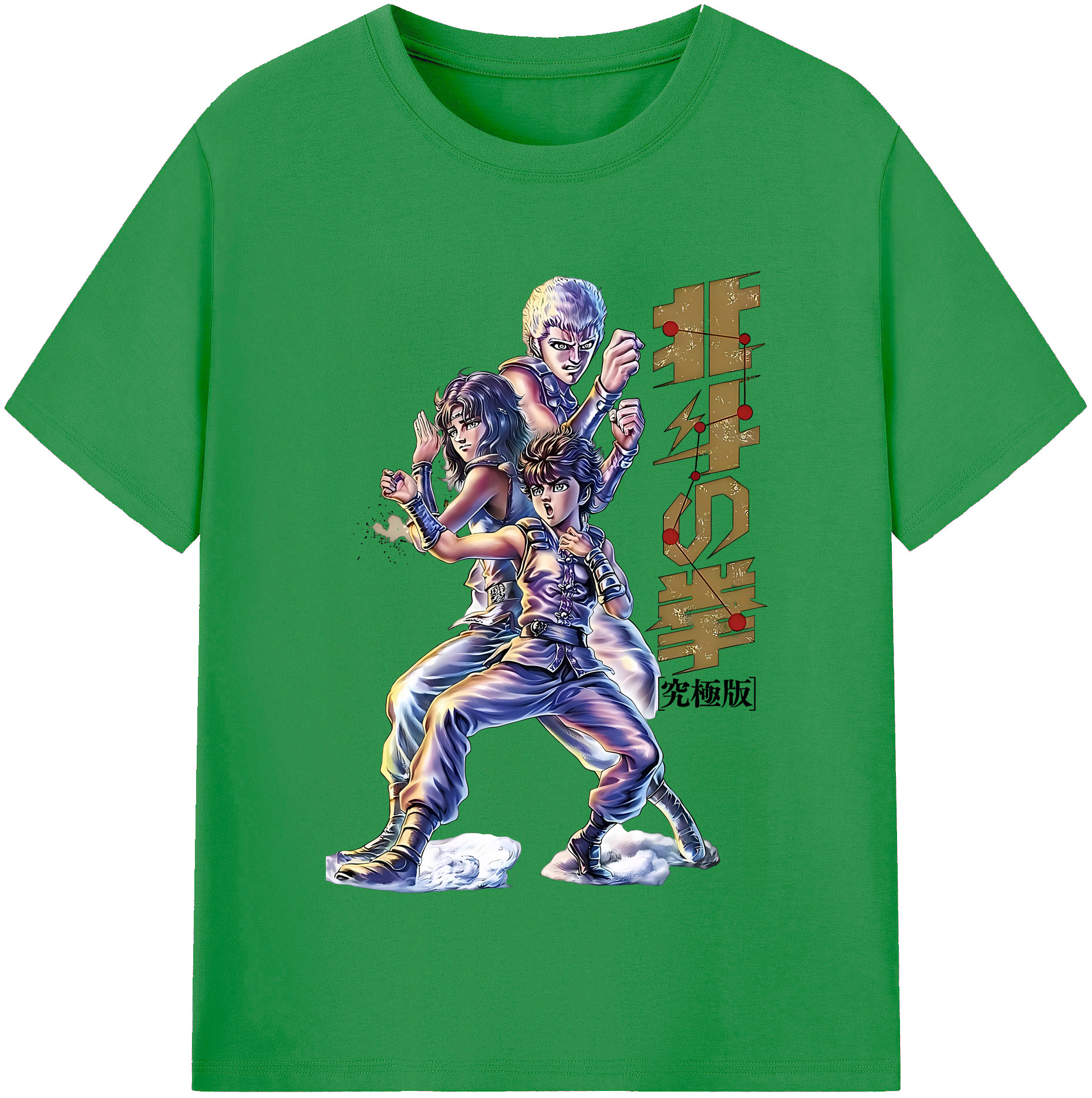 （画像用） 北斗の拳 Fist of the North Star レディースカジュアルプリントTシャツ（綿100％）