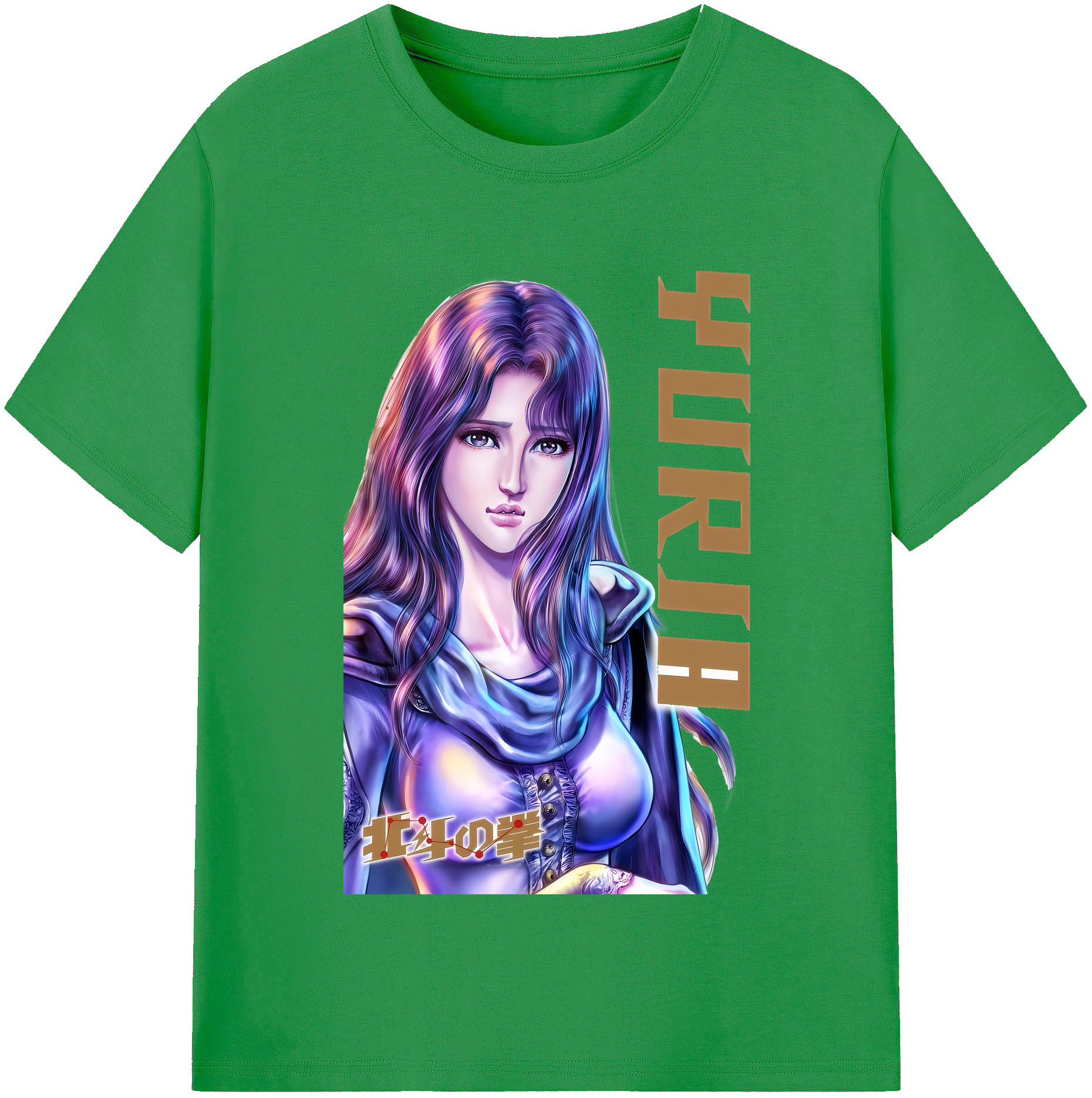 （画像用） 北斗の拳 Fist of the North Star レディースカジュアルプリントTシャツ（綿100％）
