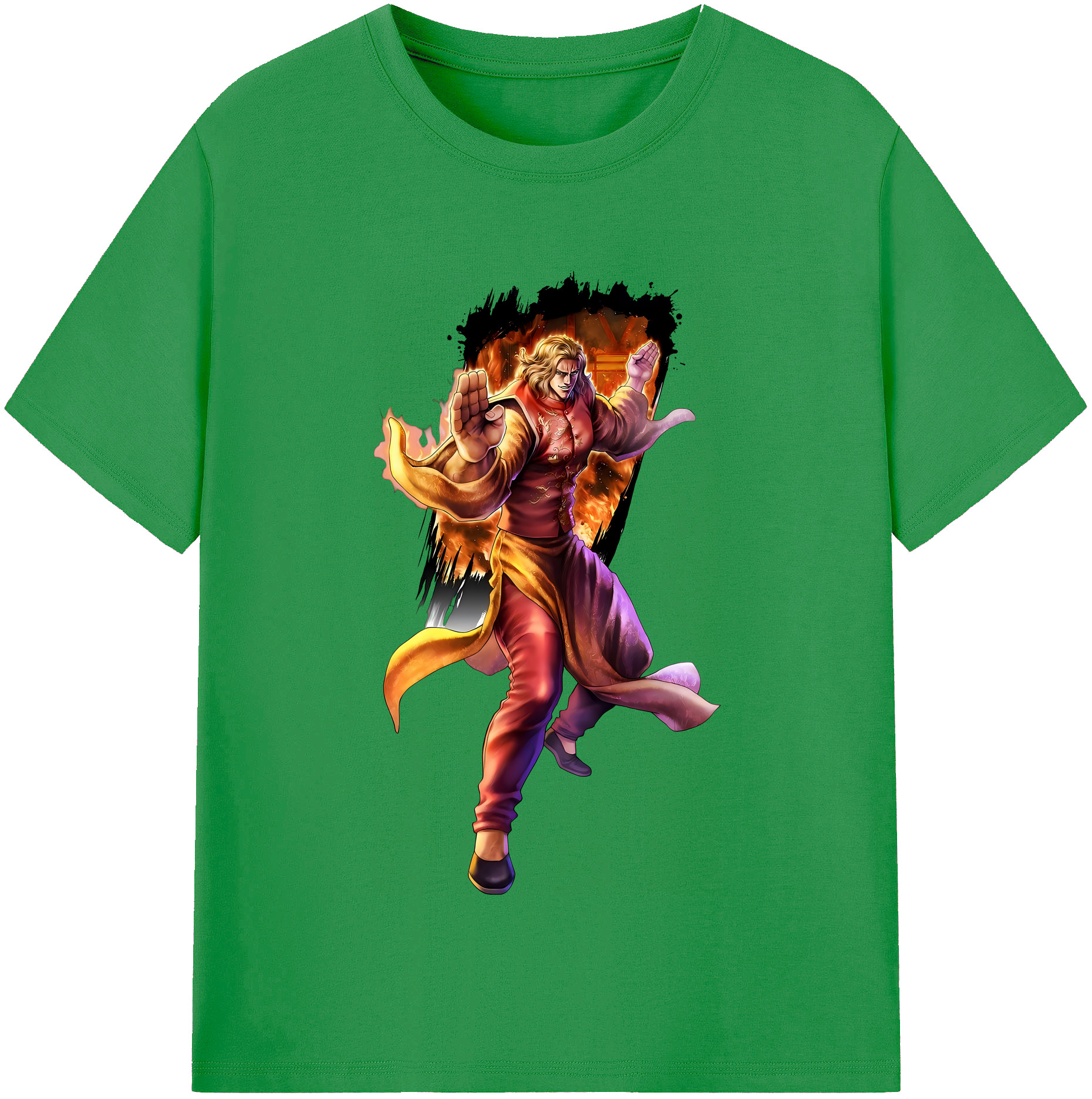 （画像用） 北斗の拳 Fist of the North Star レディースカジュアルプリントTシャツ（綿100％）