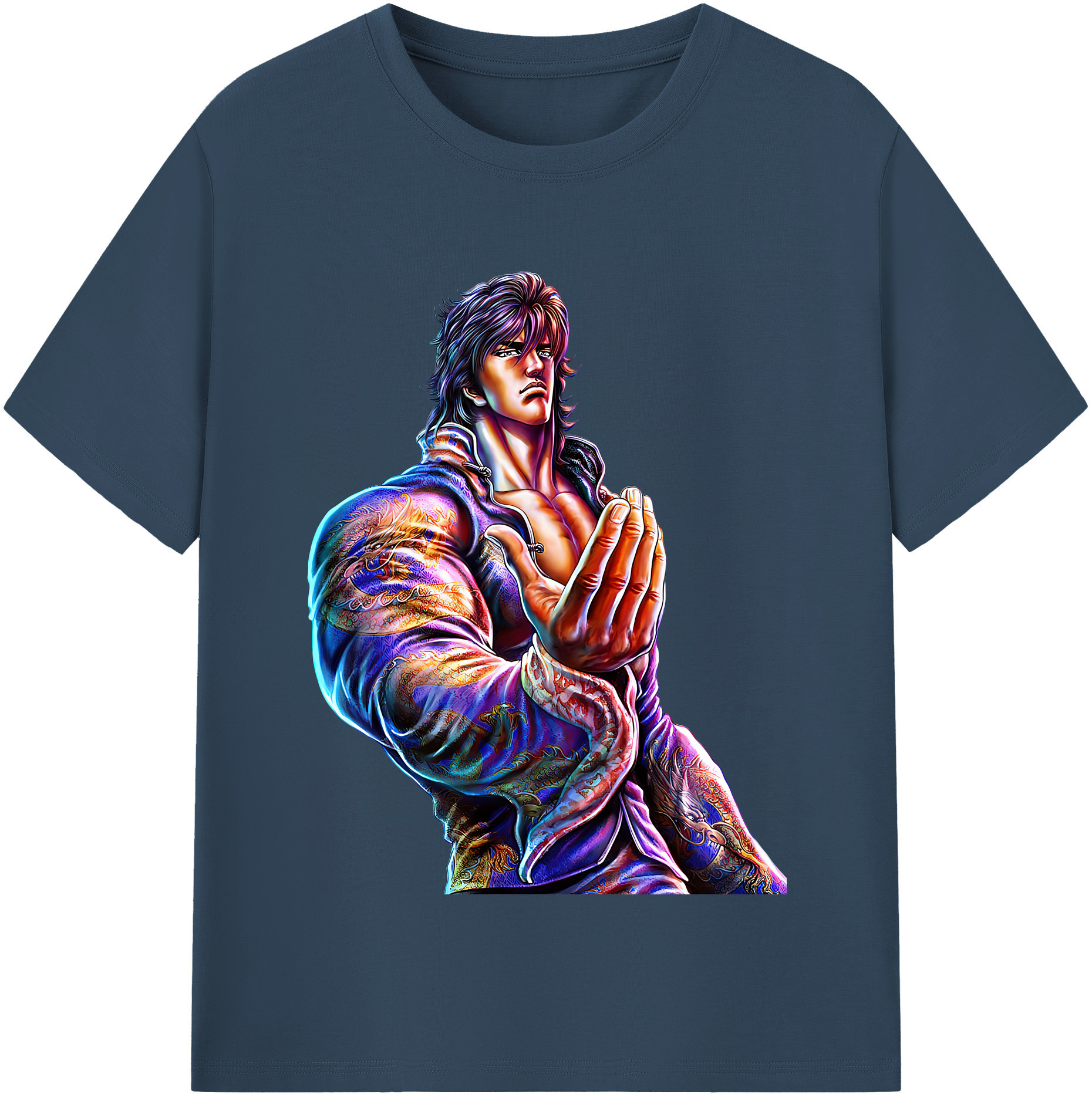 （画像用） 北斗の拳 Fist of the North Star レディースカジュアルプリントTシャツ（綿100％）
