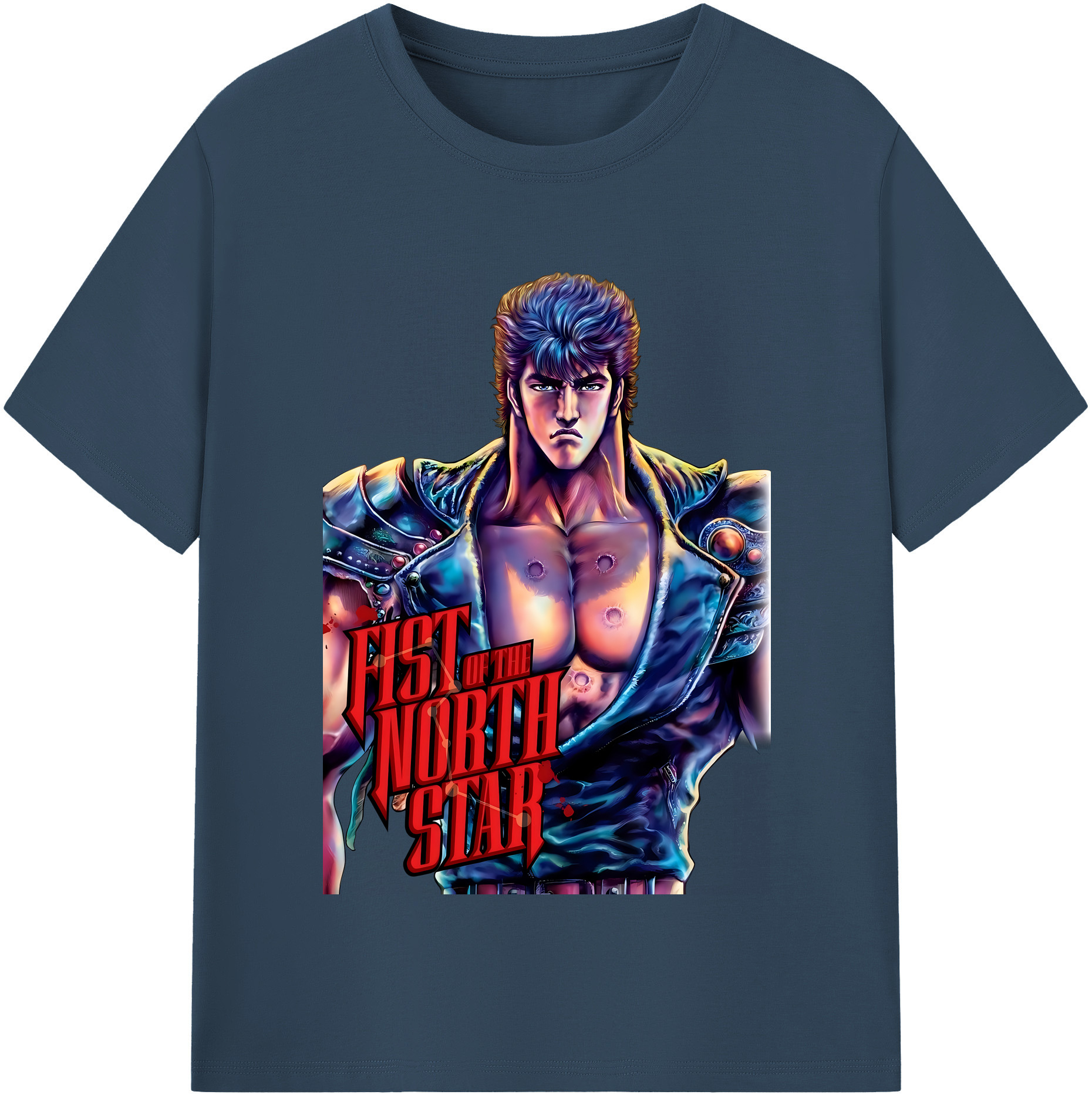 （画像用） 北斗の拳 Fist of the North Star レディースカジュアルプリントTシャツ（綿100％）