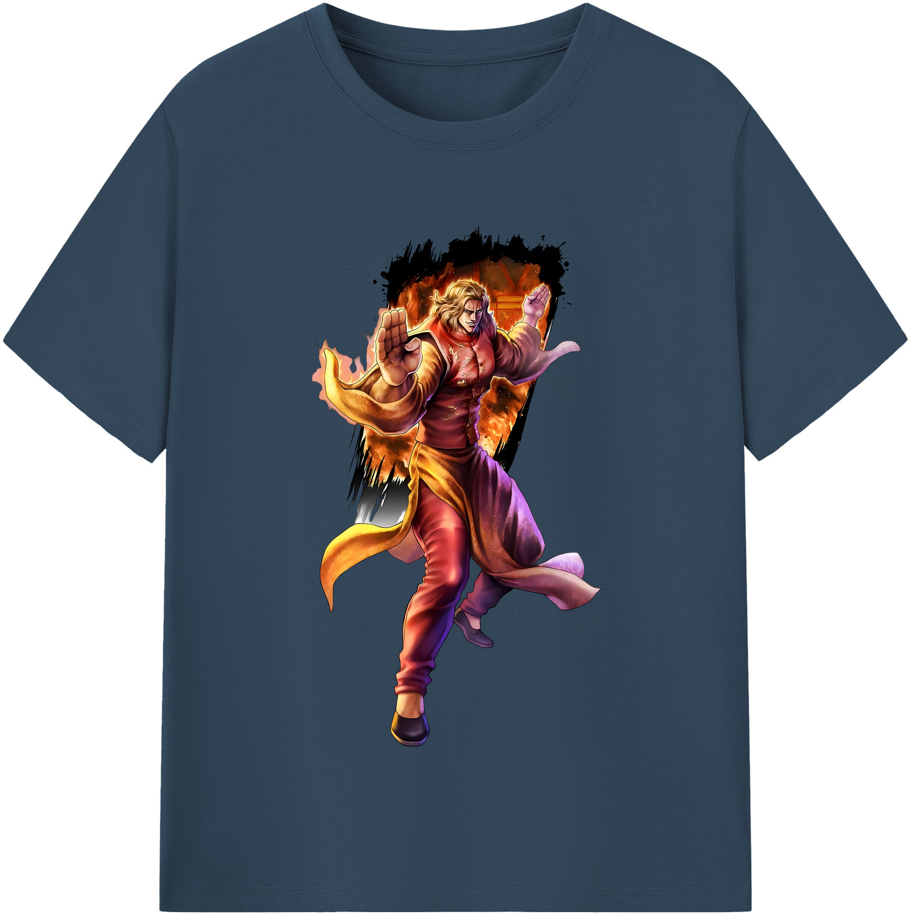 （画像用） 北斗の拳 Fist of the North Star レディースカジュアルプリントTシャツ（綿100％）