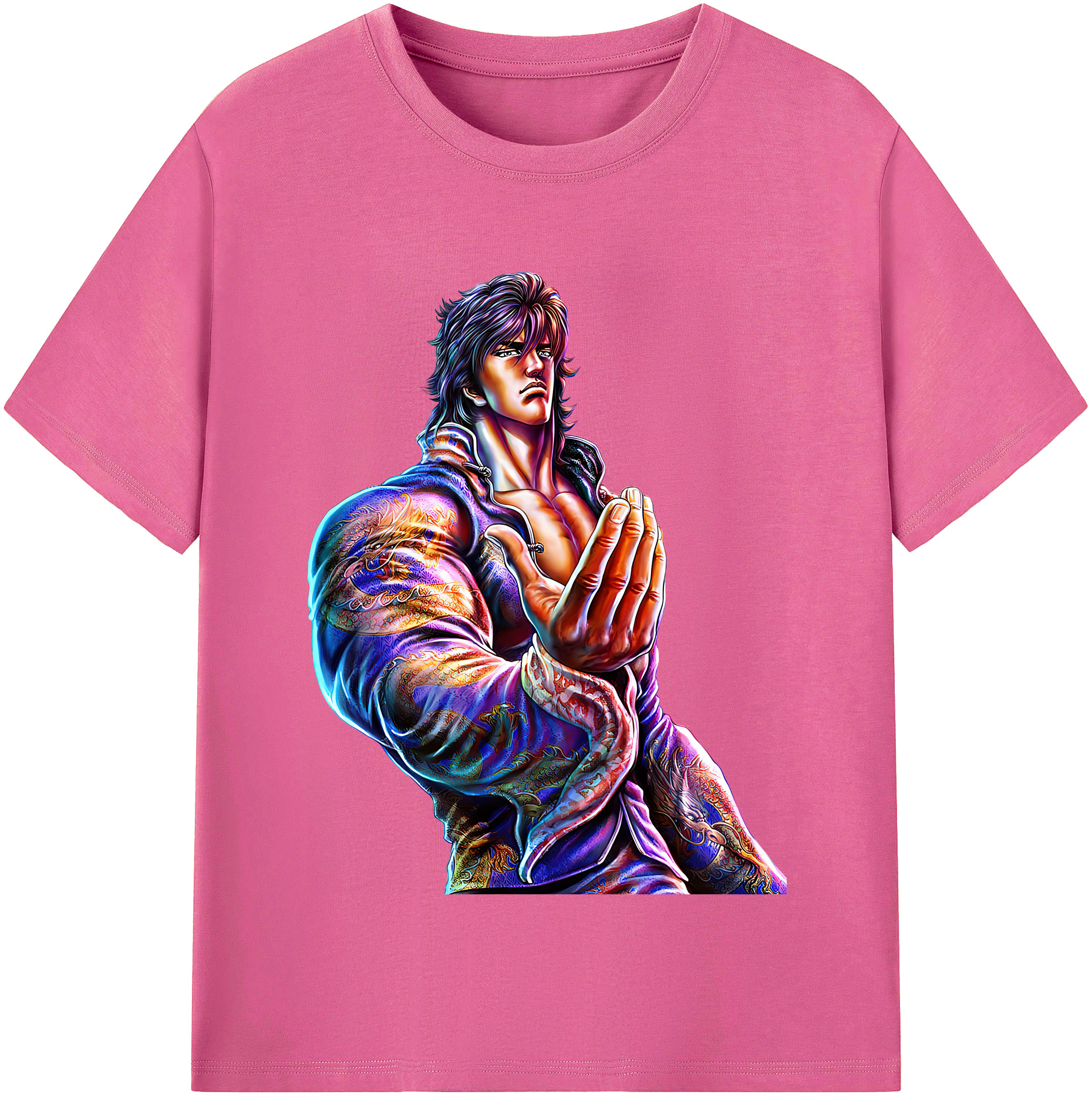 （画像用） 北斗の拳 Fist of the North Star レディースカジュアルプリントTシャツ（綿100％）