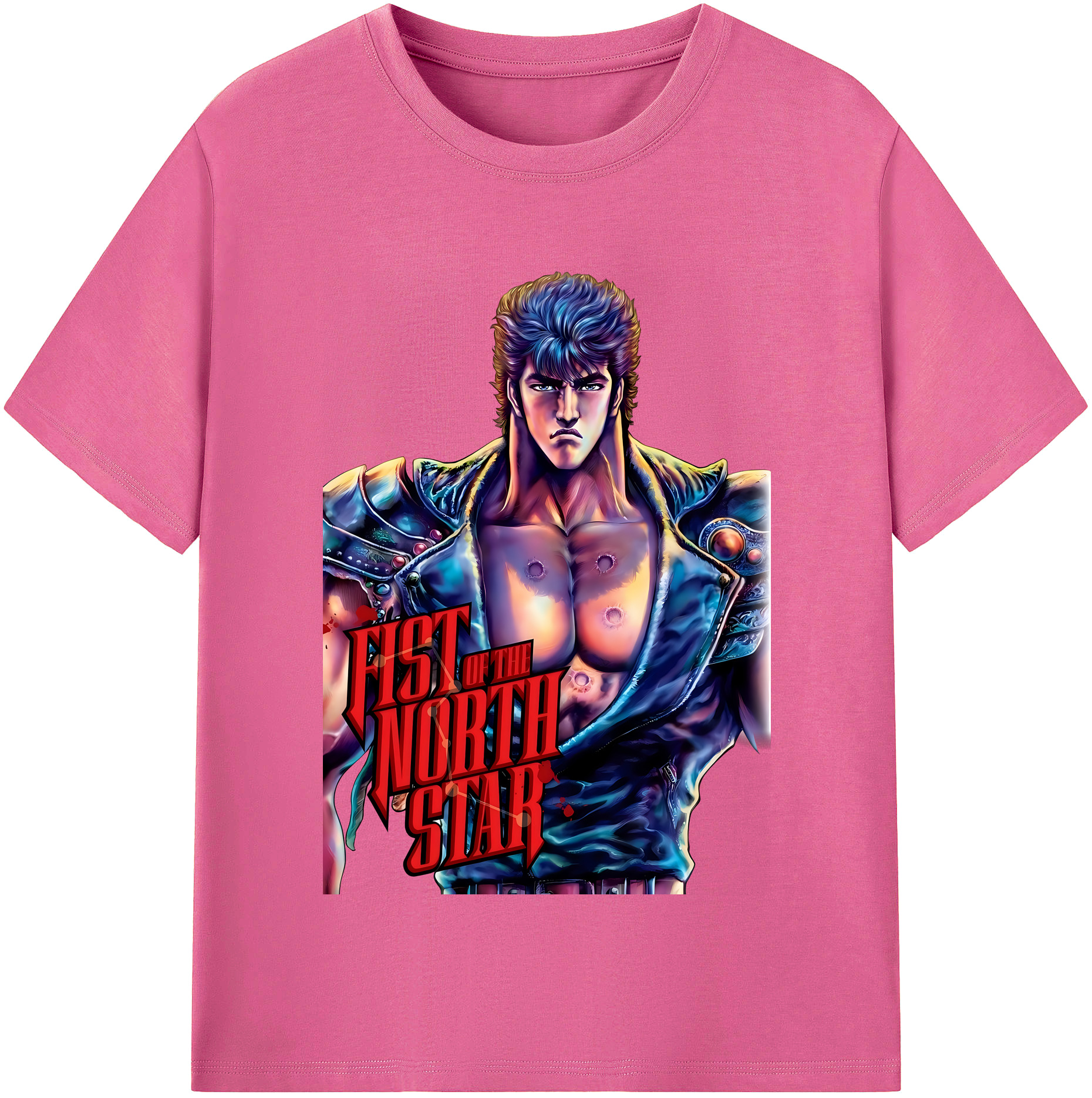 （画像用） 北斗の拳 Fist of the North Star レディースカジュアルプリントTシャツ（綿100％）