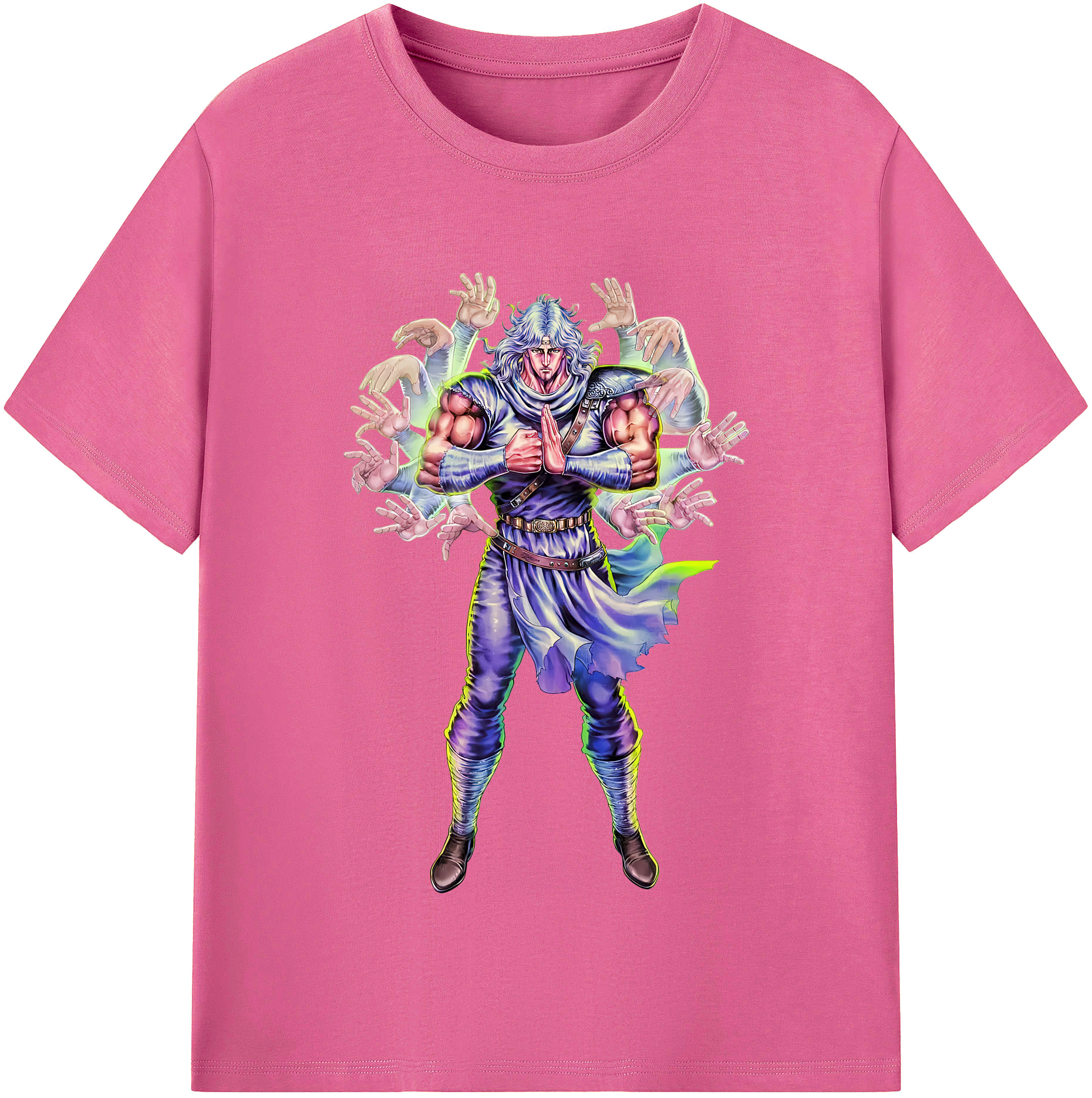 （画像用） 北斗の拳 Fist of the North Star レディースカジュアルプリントTシャツ（綿100％）