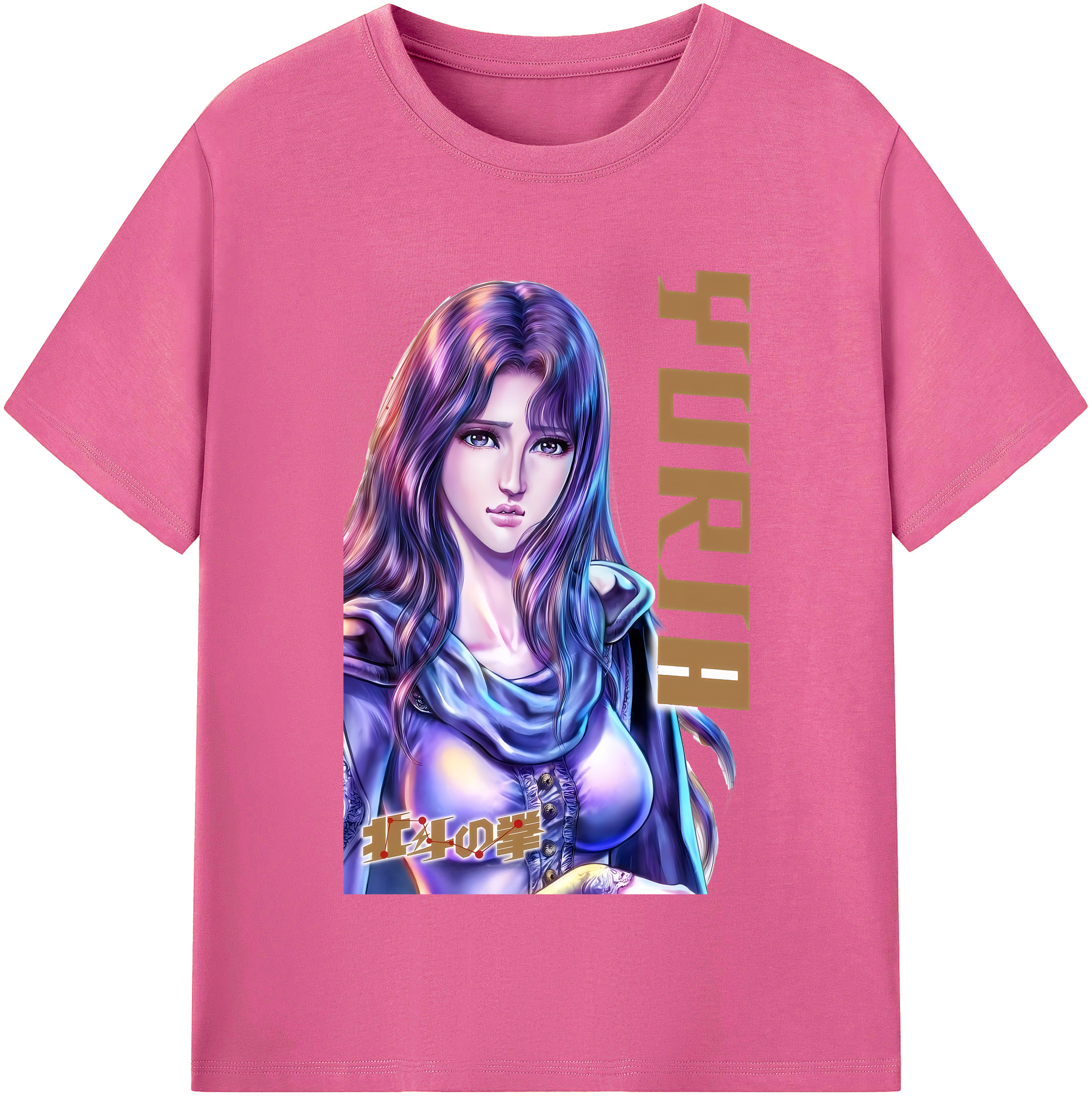 （画像用） 北斗の拳 Fist of the North Star レディースカジュアルプリントTシャツ（綿100％）