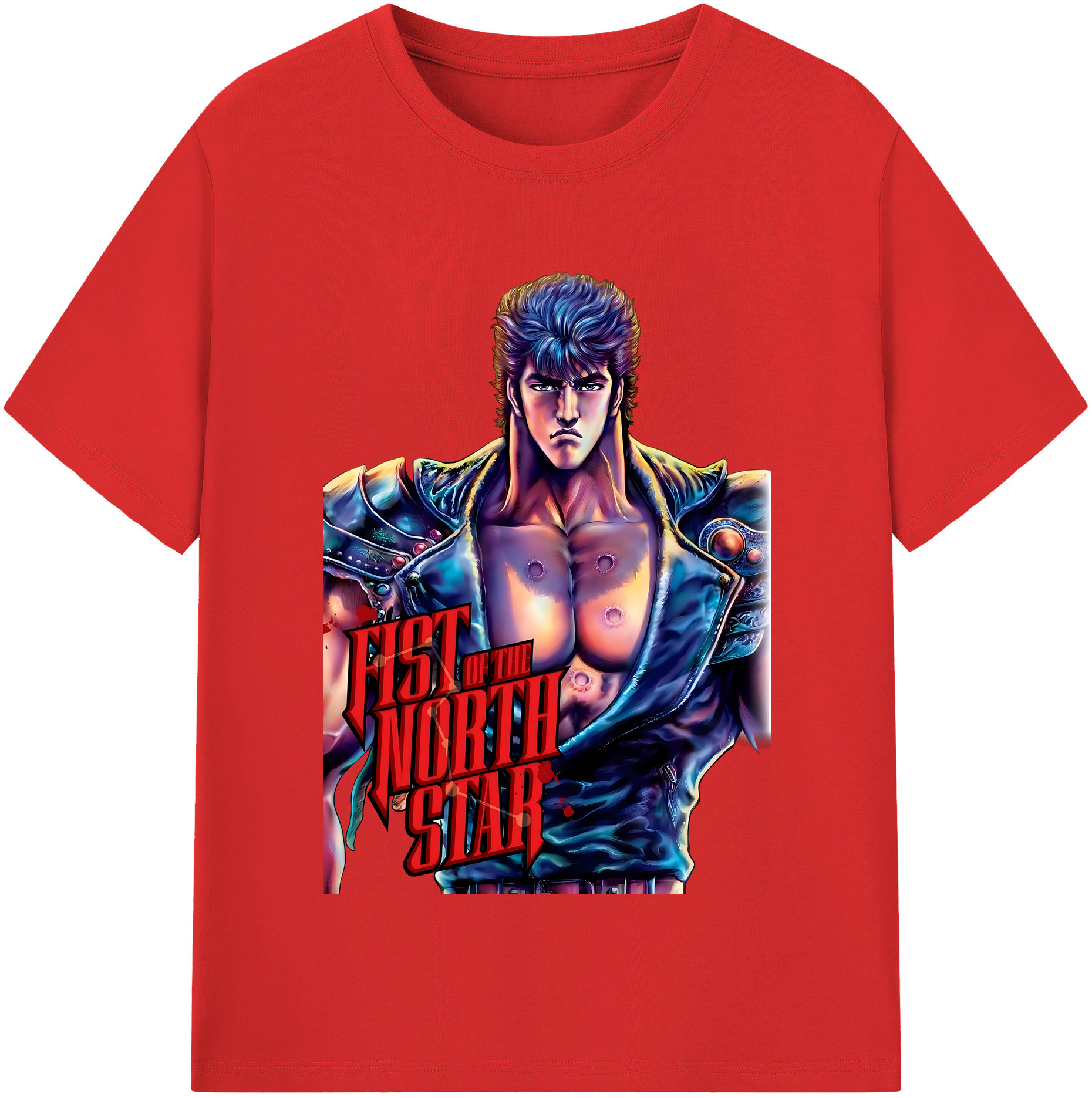 （画像用） 北斗の拳 Fist of the North Star レディースカジュアルプリントTシャツ（綿100％）