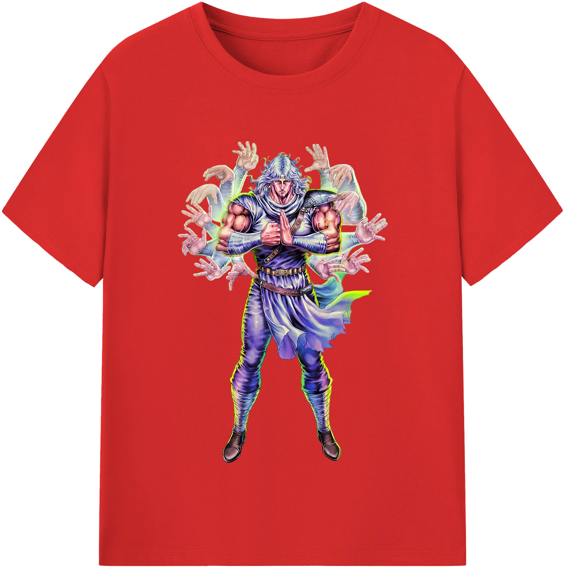 （画像用） 北斗の拳 Fist of the North Star レディースカジュアルプリントTシャツ（綿100％）