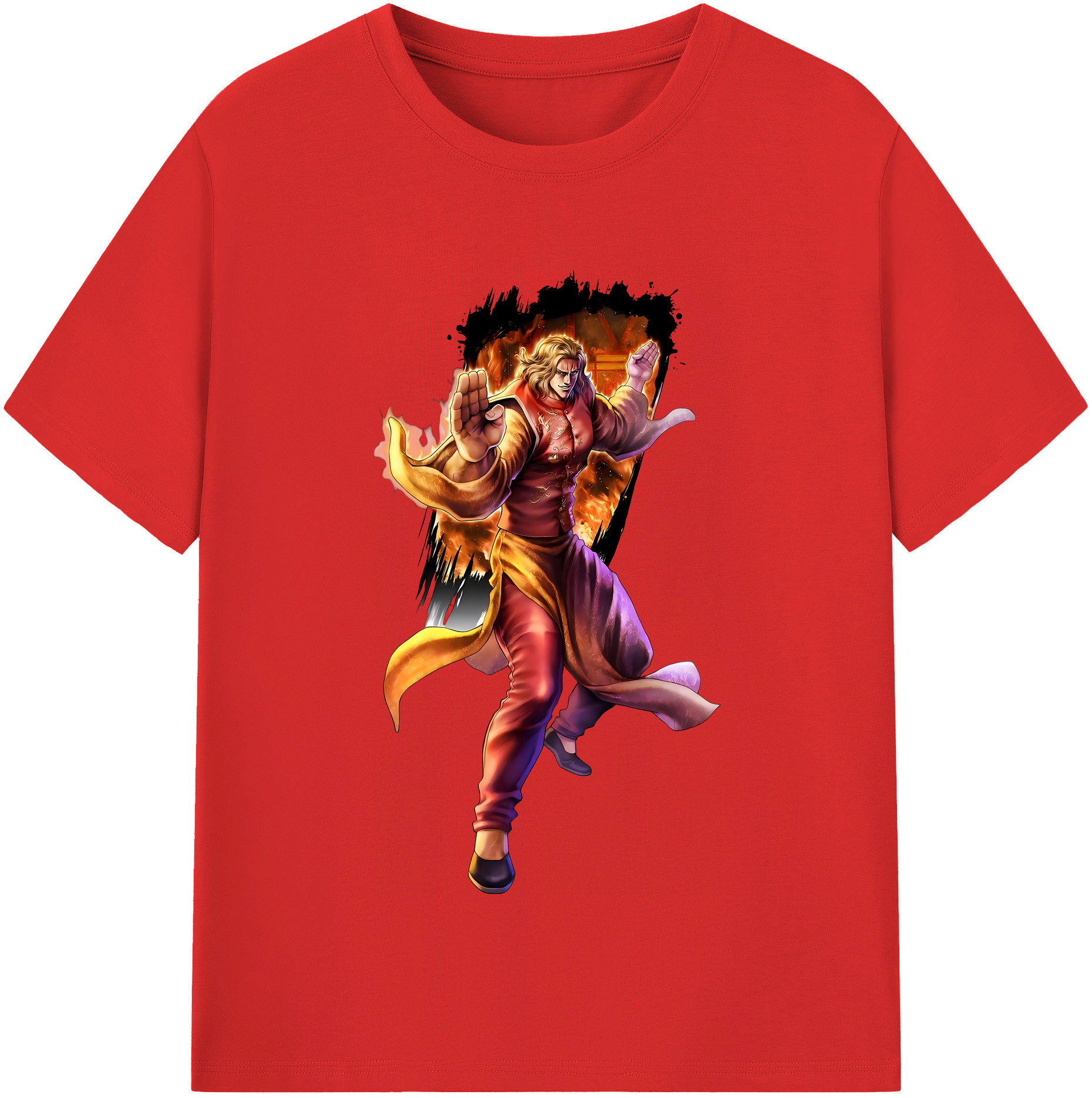 （画像用） 北斗の拳 Fist of the North Star レディースカジュアルプリントTシャツ（綿100％）