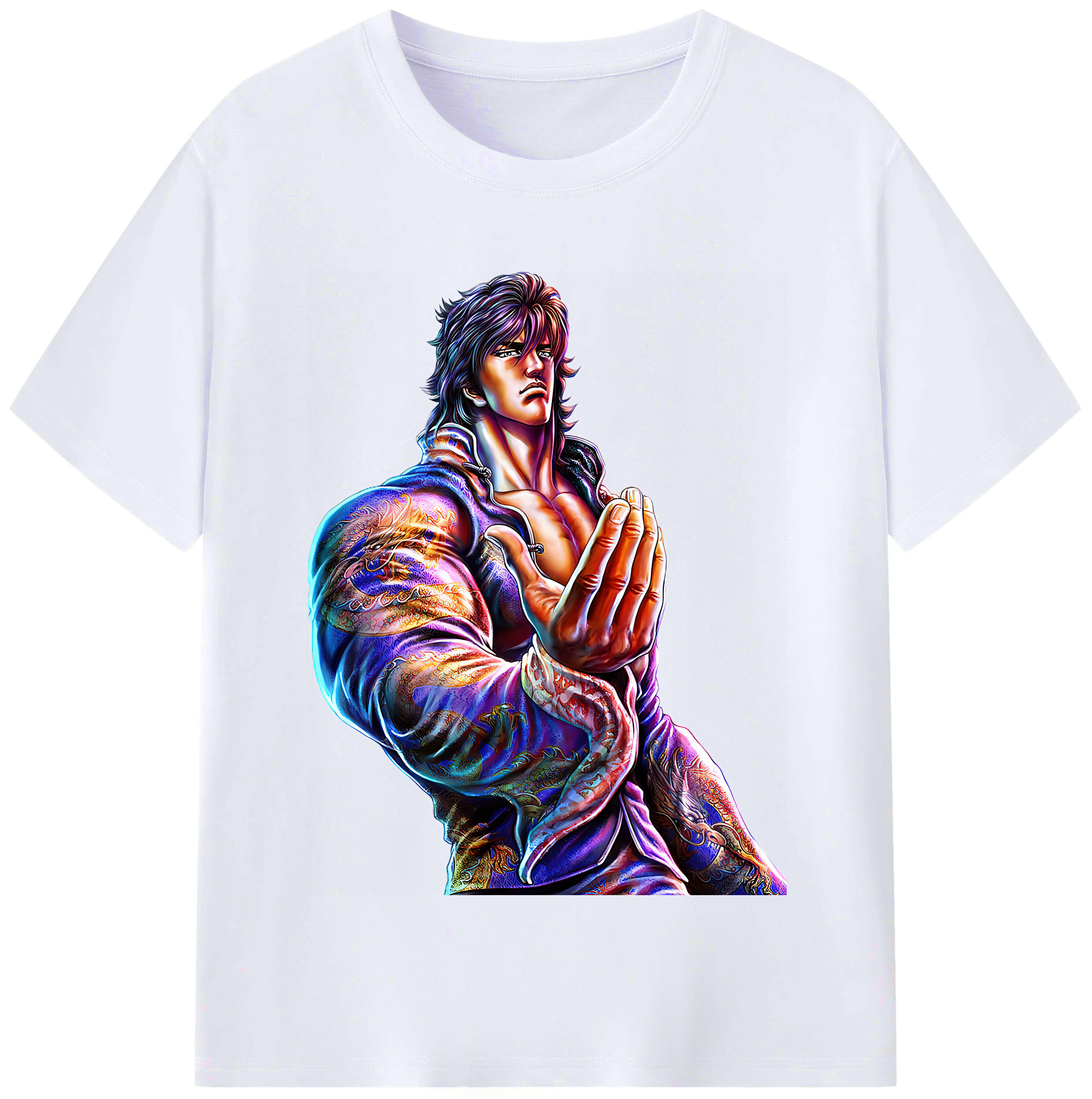 （画像用） 北斗の拳 Fist of the North Star レディースカジュアルプリントTシャツ（綿100％）