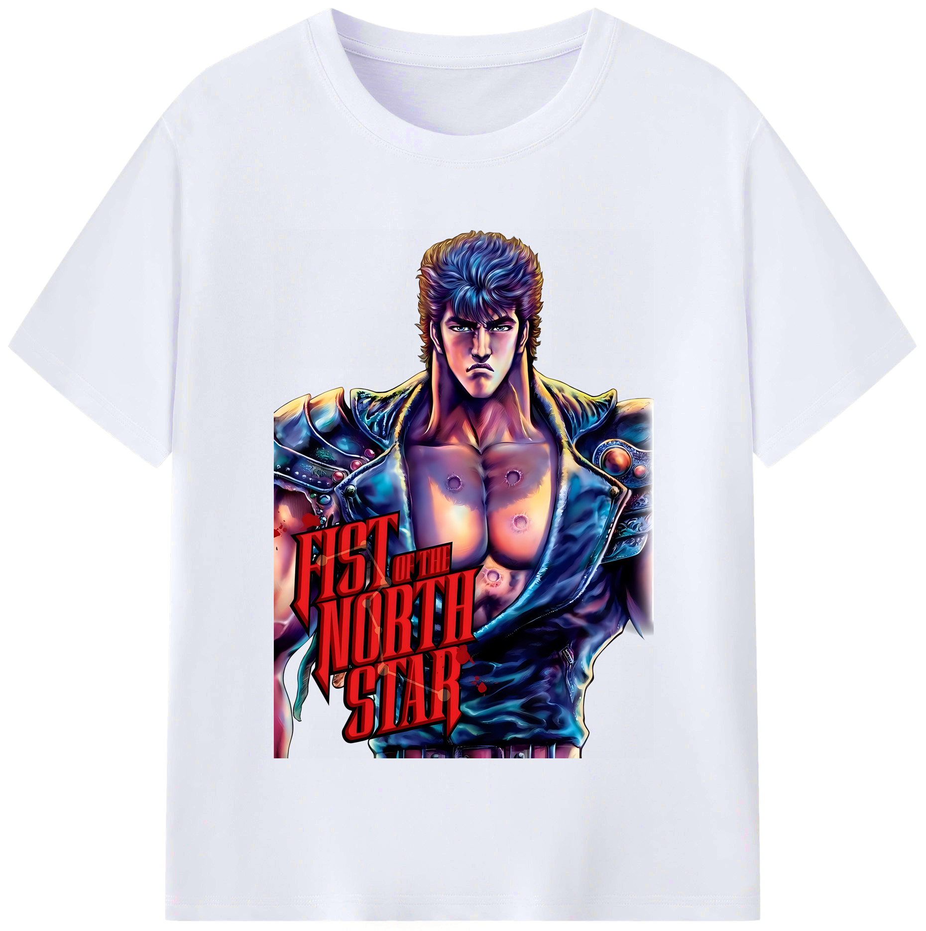 （画像用） 北斗の拳 Fist of the North Star レディースカジュアルプリントTシャツ（綿100％）
