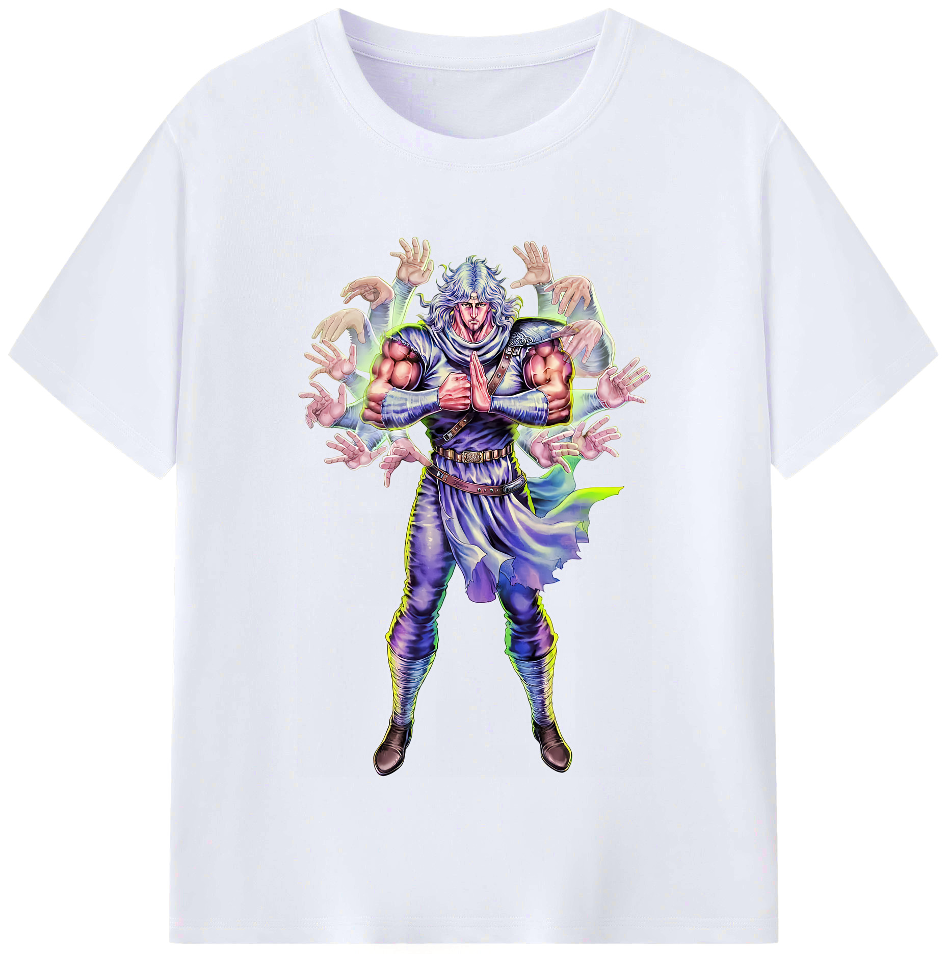 （画像用） 北斗の拳 Fist of the North Star レディースカジュアルプリントTシャツ（綿100％）