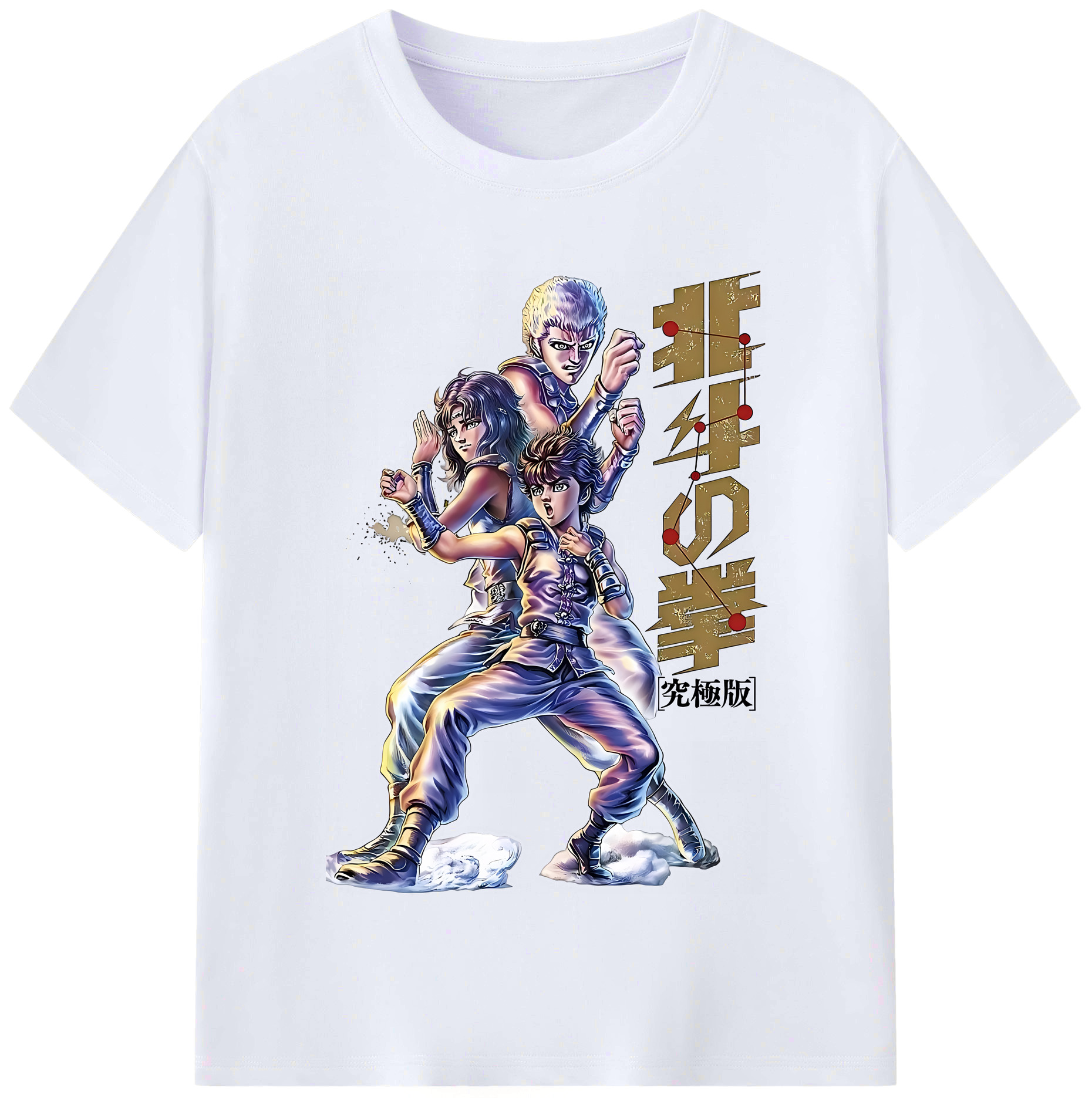 （画像用） 北斗の拳 Fist of the North Star レディースカジュアルプリントTシャツ（綿100％）