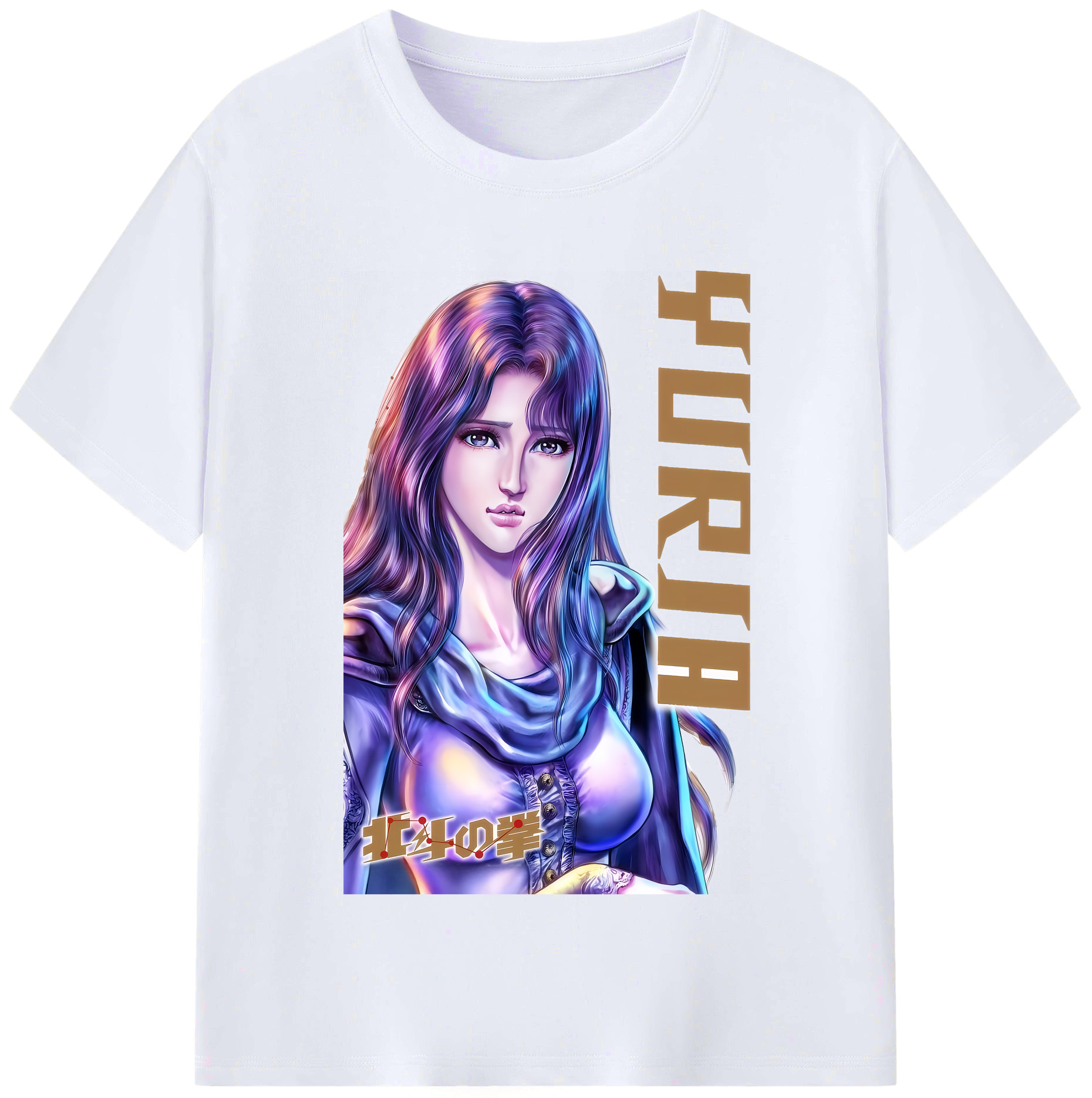 （画像用） 北斗の拳 Fist of the North Star レディースカジュアルプリントTシャツ（綿100％）