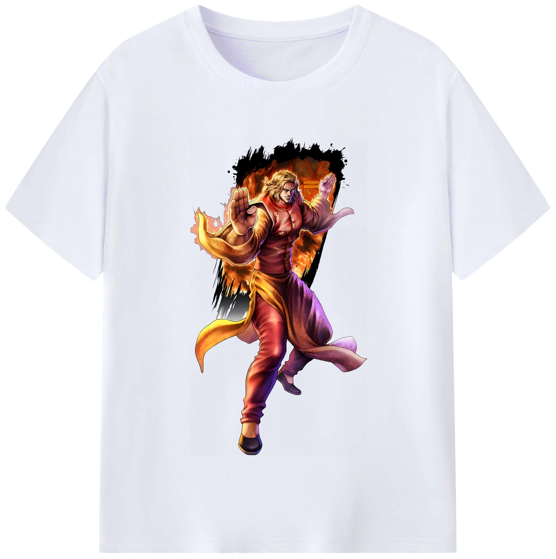 （画像用） 北斗の拳 Fist of the North Star レディースカジュアルプリントTシャツ（綿100％）