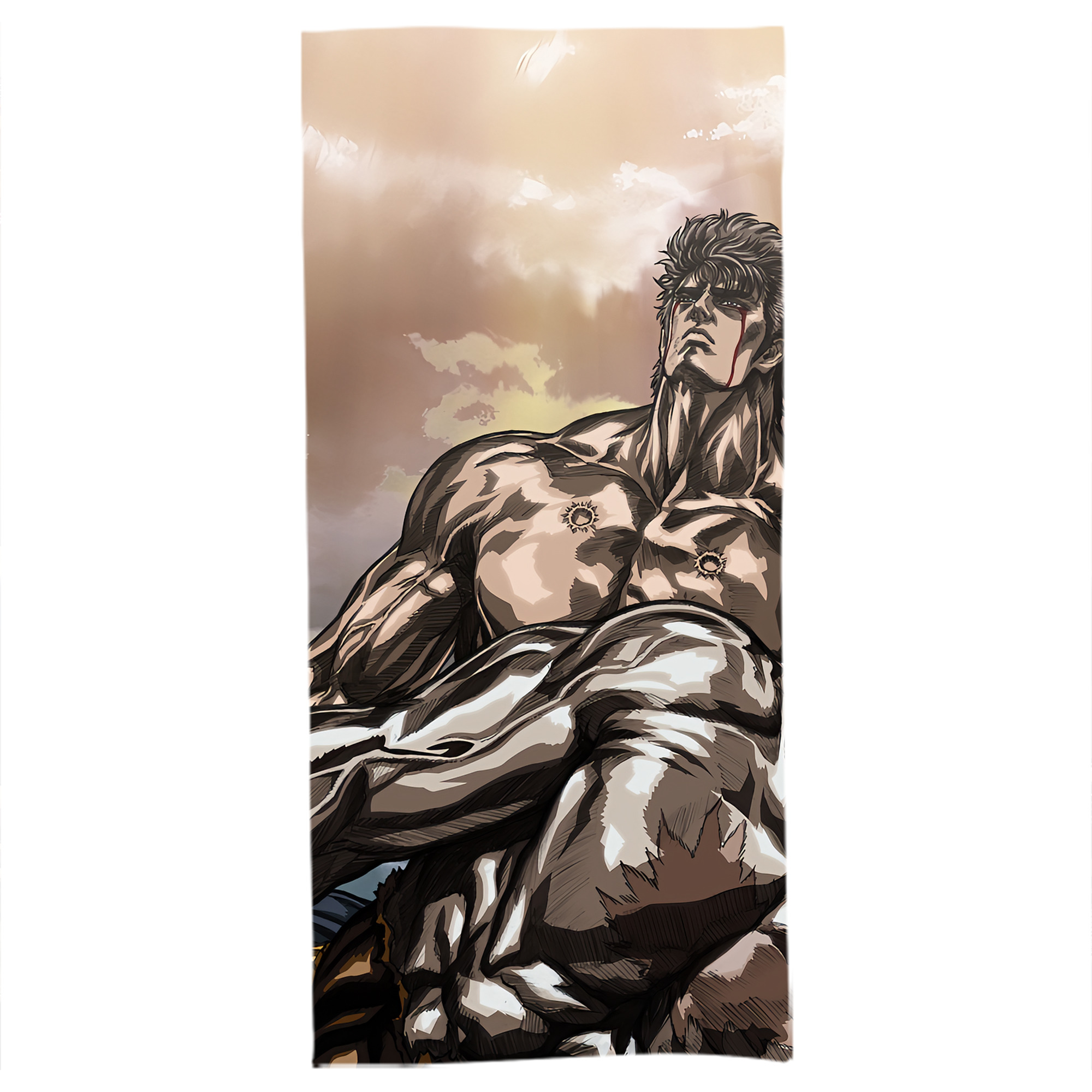 （画像用） 北斗の拳 Fist of the North Star 大判バスタオル 70×140cm 吸水速乾 柔らかい肌触り