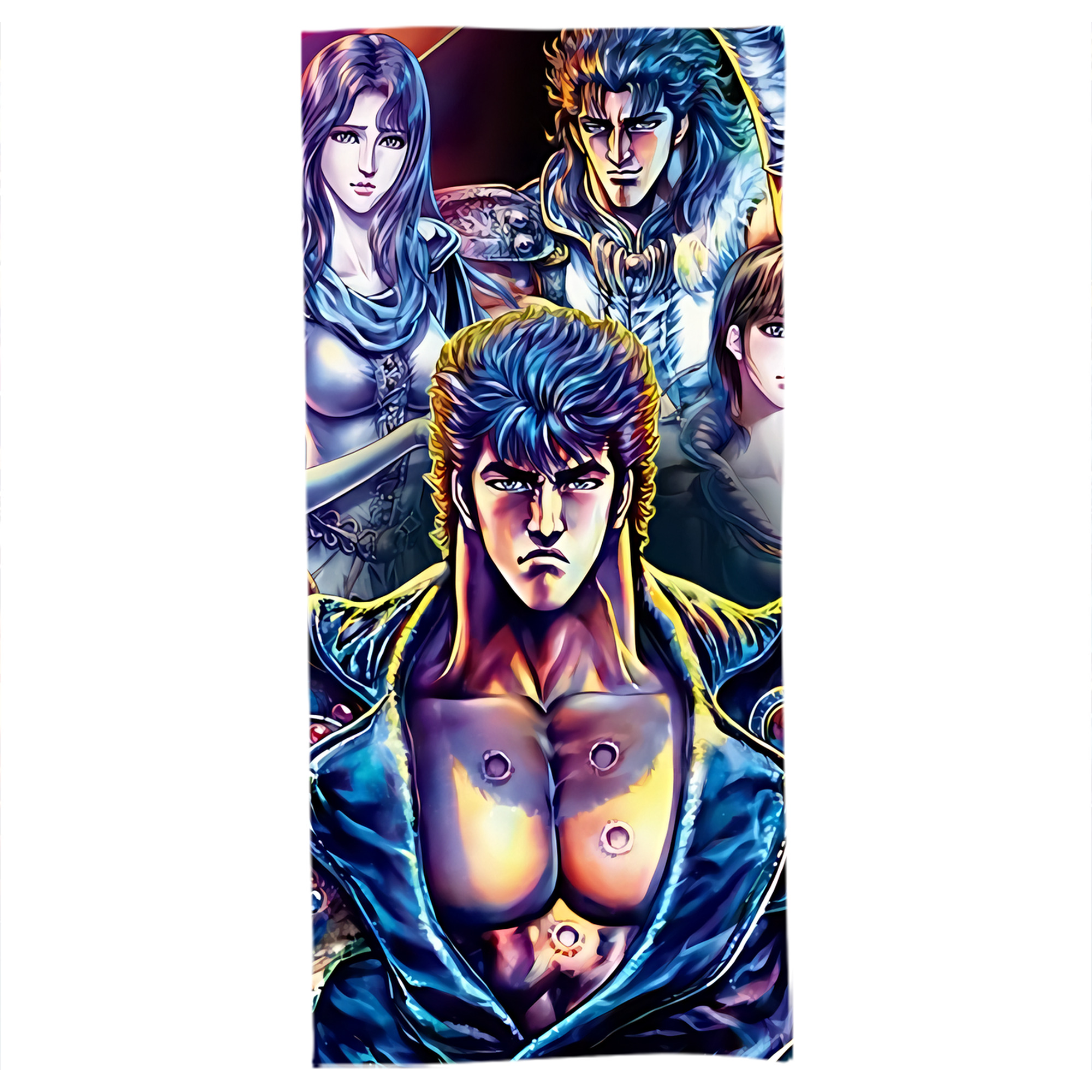 （画像用） 北斗の拳 Fist of the North Star 大判バスタオル 70×140cm 吸水速乾 柔らかい肌触り