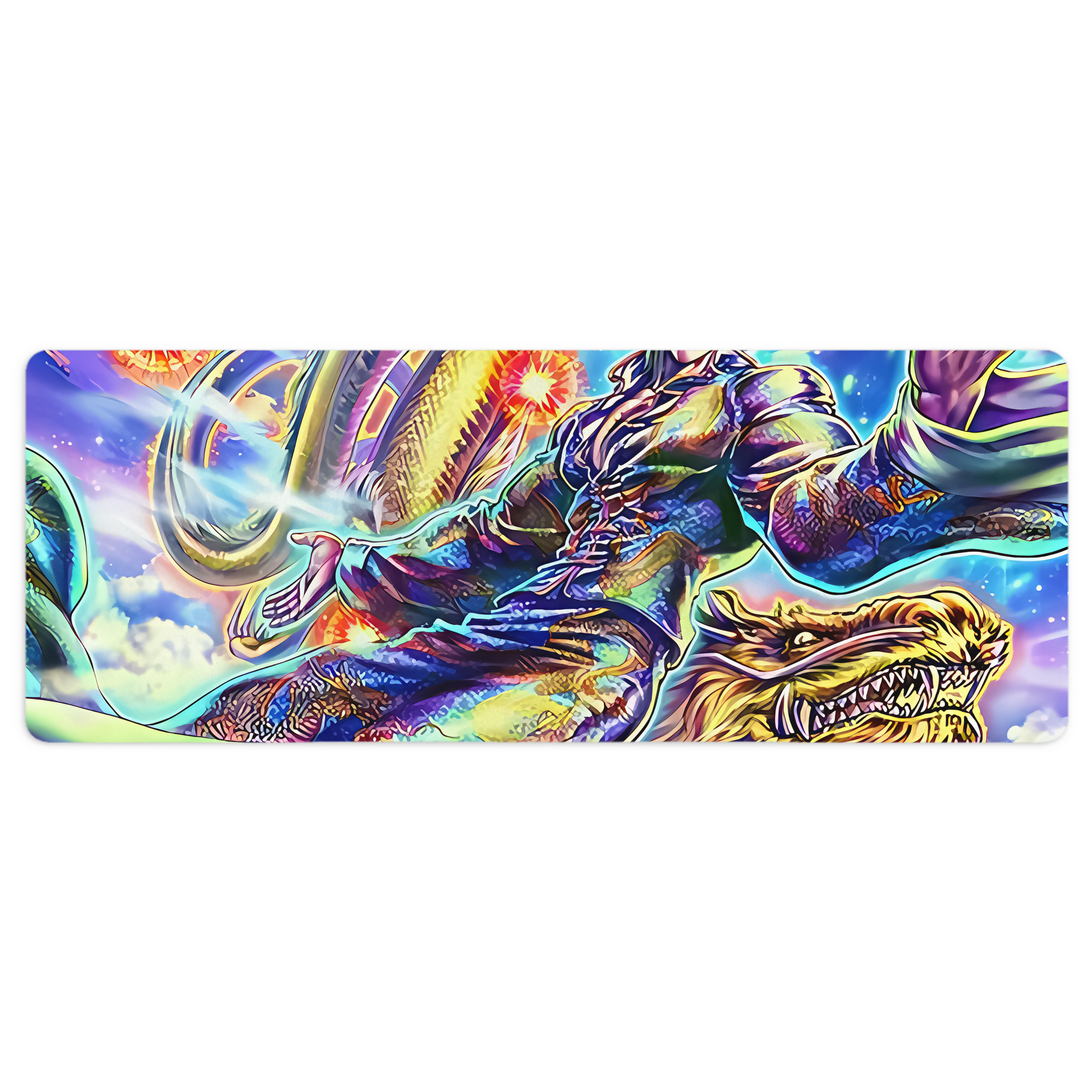 （画像用） 北斗の拳 Fist of the North Star ステッチ加工 大判デスクマット／滑り止めマウスパッド
