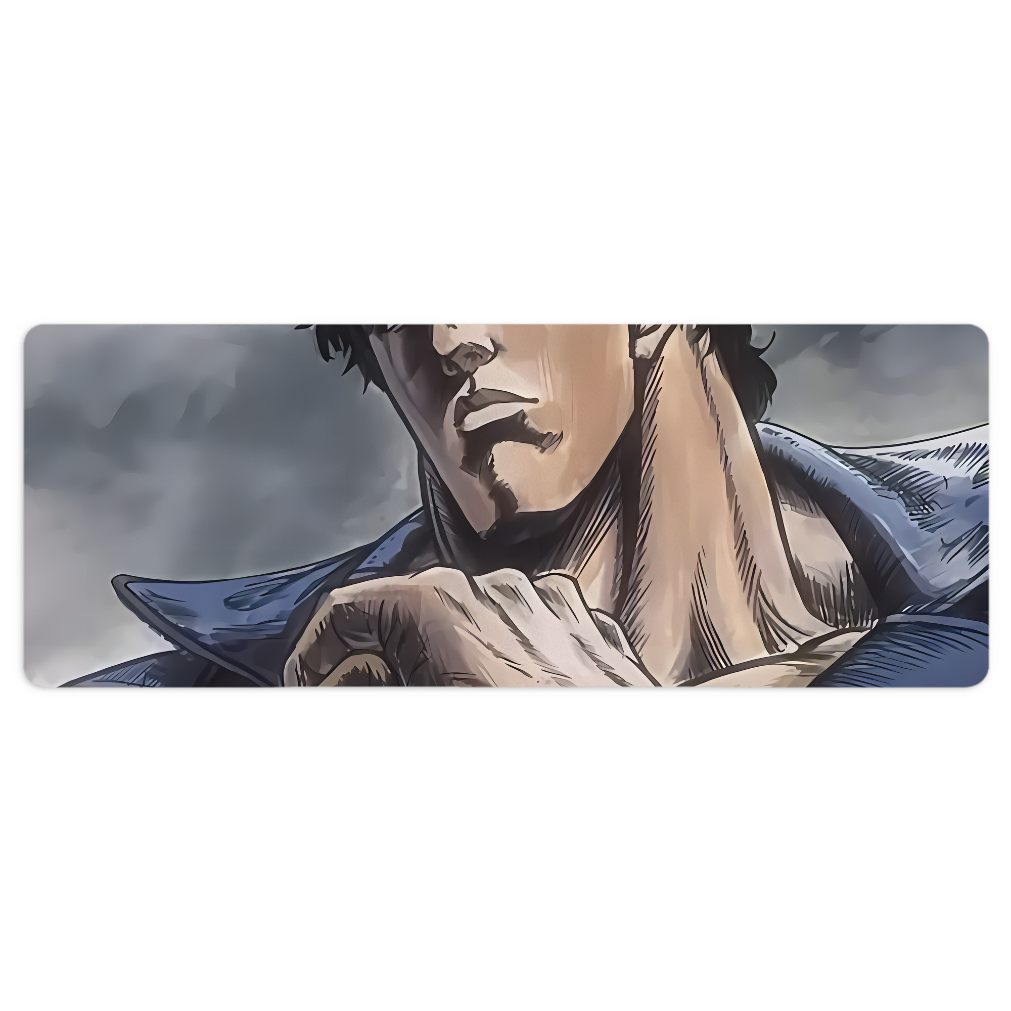 （画像用） 北斗の拳 Fist of the North Star ステッチ加工 大判デスクマット／滑り止めマウスパッド