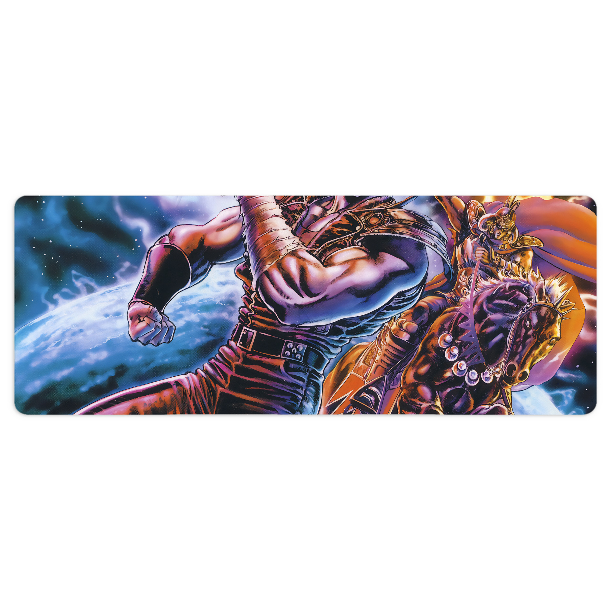 （画像用） 北斗の拳 Fist of the North Star ステッチ加工 大判デスクマット／滑り止めマウスパッド