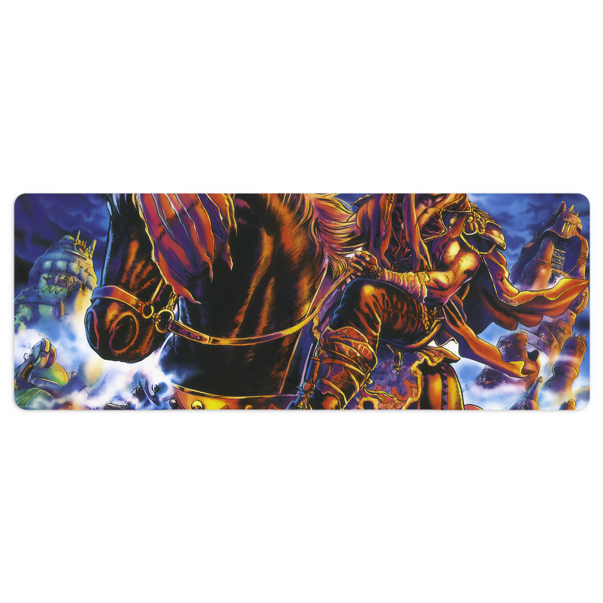 （画像用） 北斗の拳 Fist of the North Star ステッチ加工 大判デスクマット／滑り止めマウスパッド
