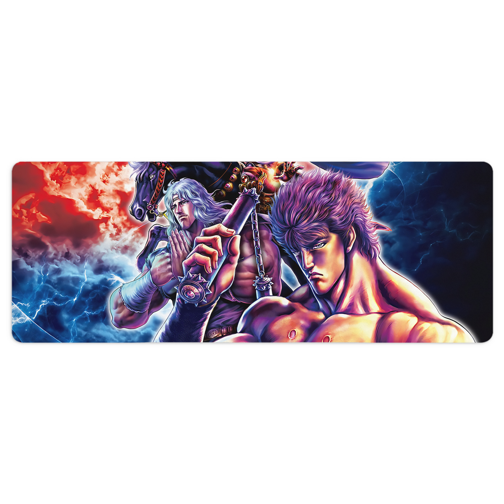 （画像用） 北斗の拳 Fist of the North Star ステッチ加工 大判デスクマット／滑り止めマウスパッド