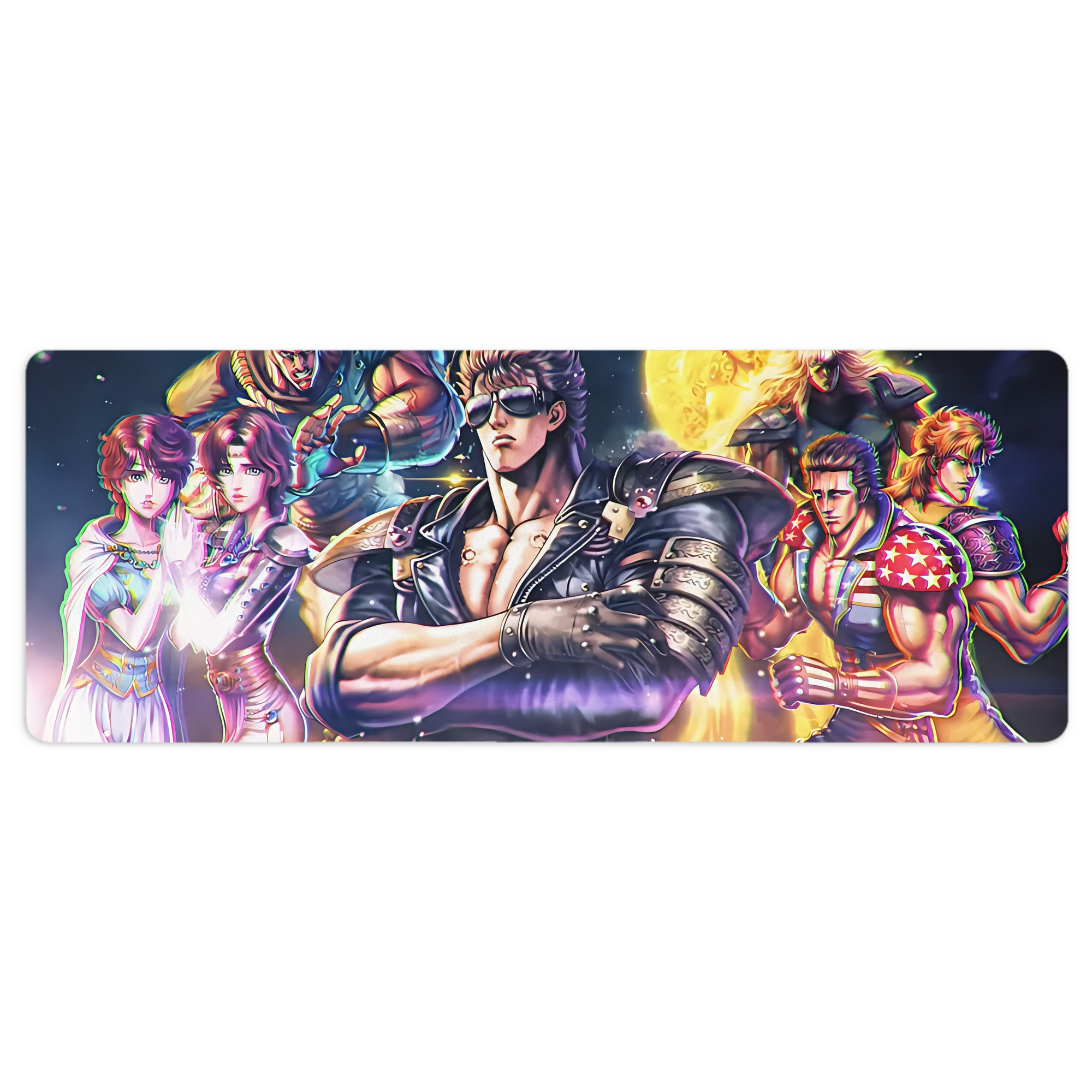 （画像用） 北斗の拳 Fist of the North Star ステッチ加工 大判デスクマット／滑り止めマウスパッド