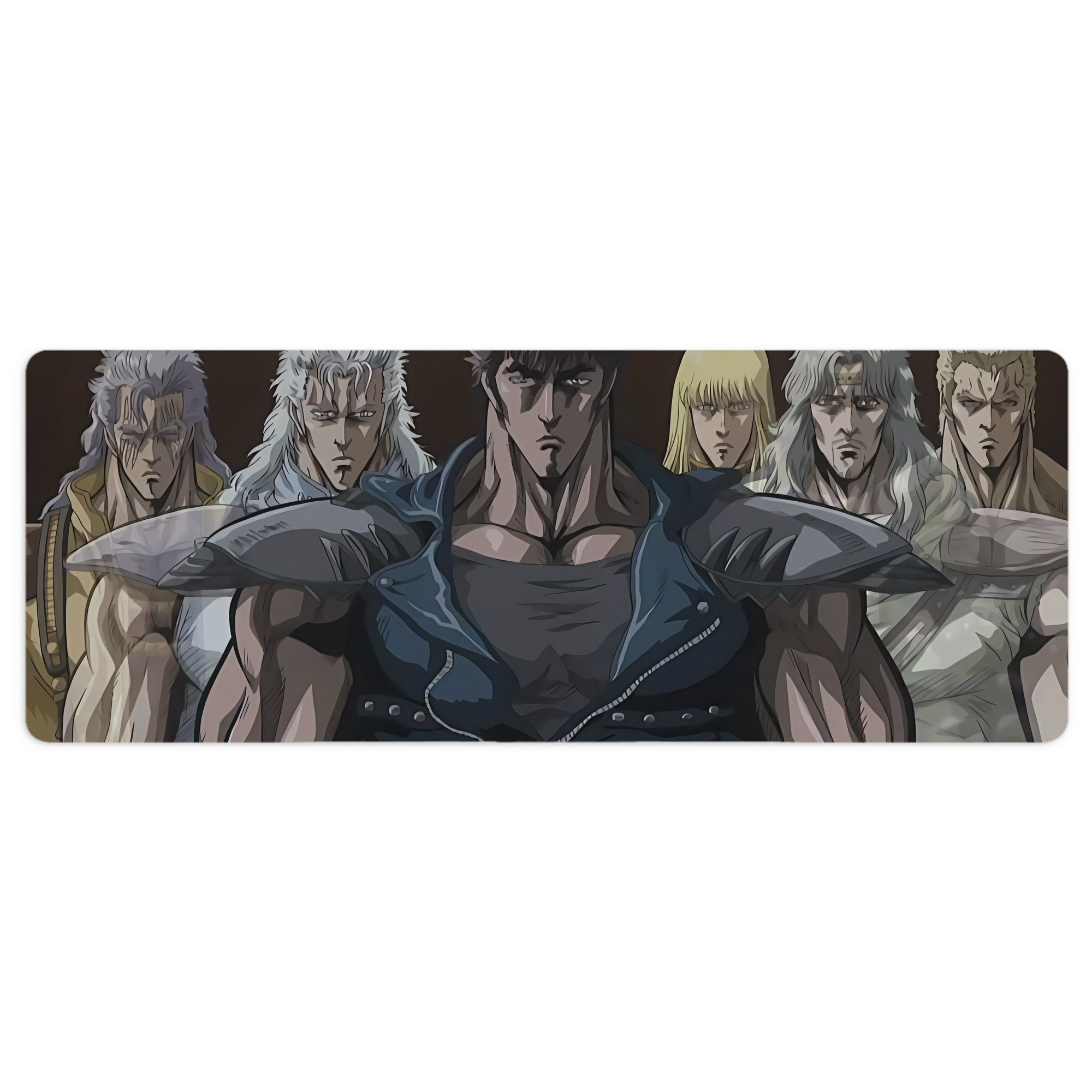 （画像用） 北斗の拳 Fist of the North Star ステッチ加工 大判デスクマット／滑り止めマウスパッド