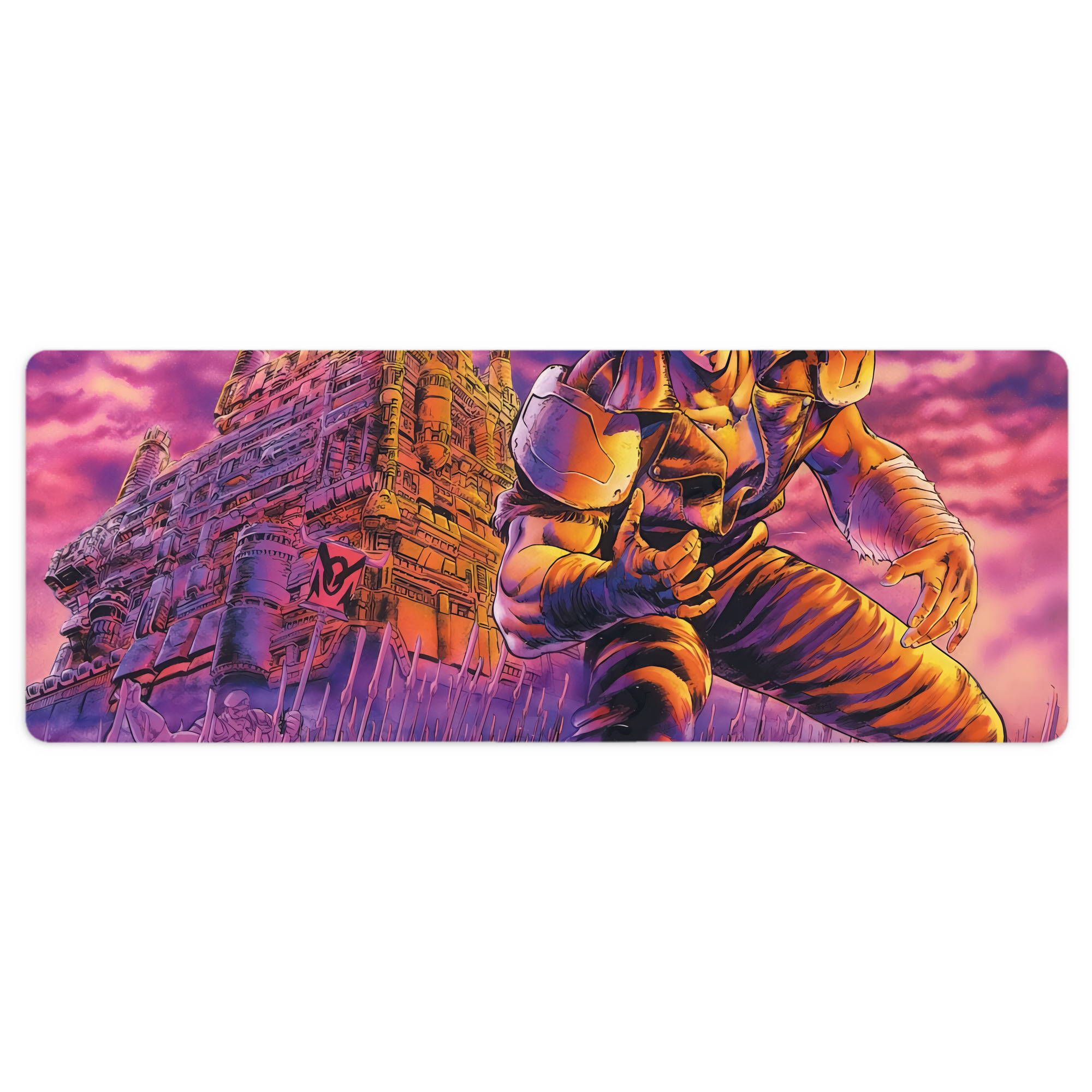 （画像用） 北斗の拳 Fist of the North Star ステッチ加工 大判デスクマット／滑り止めマウスパッド