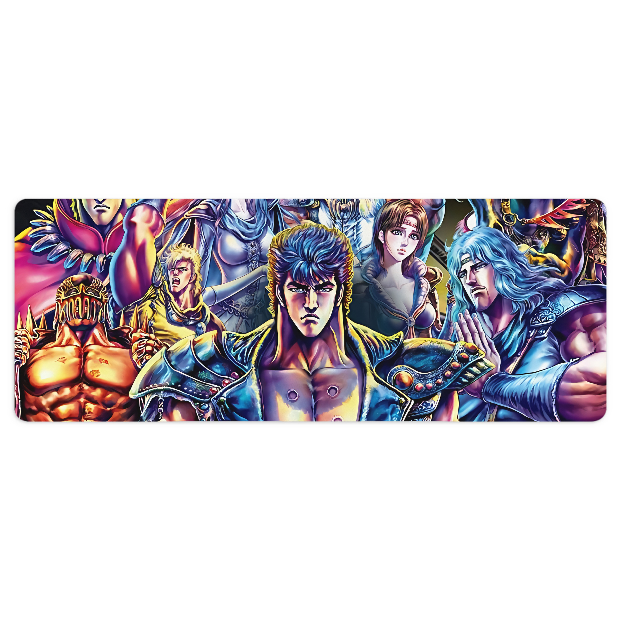 （画像用） 北斗の拳 Fist of the North Star ステッチ加工 大判デスクマット／滑り止めマウスパッド