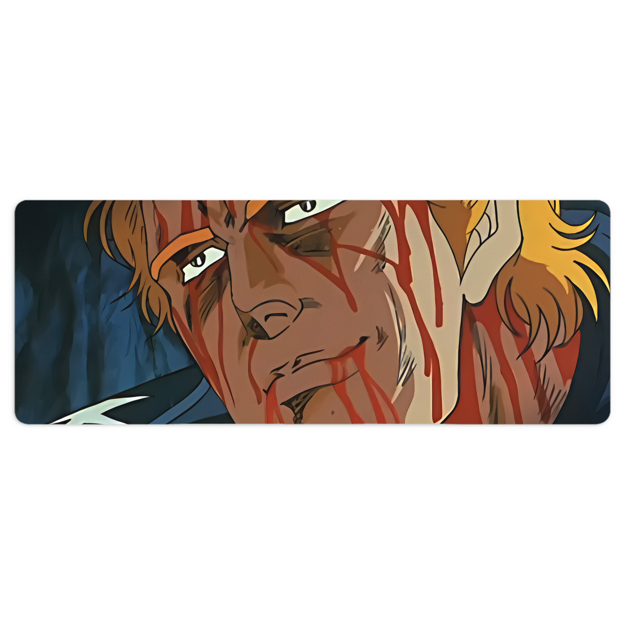 （画像用） 北斗の拳 Fist of the North Star ステッチ加工 大判デスクマット／滑り止めマウスパッド