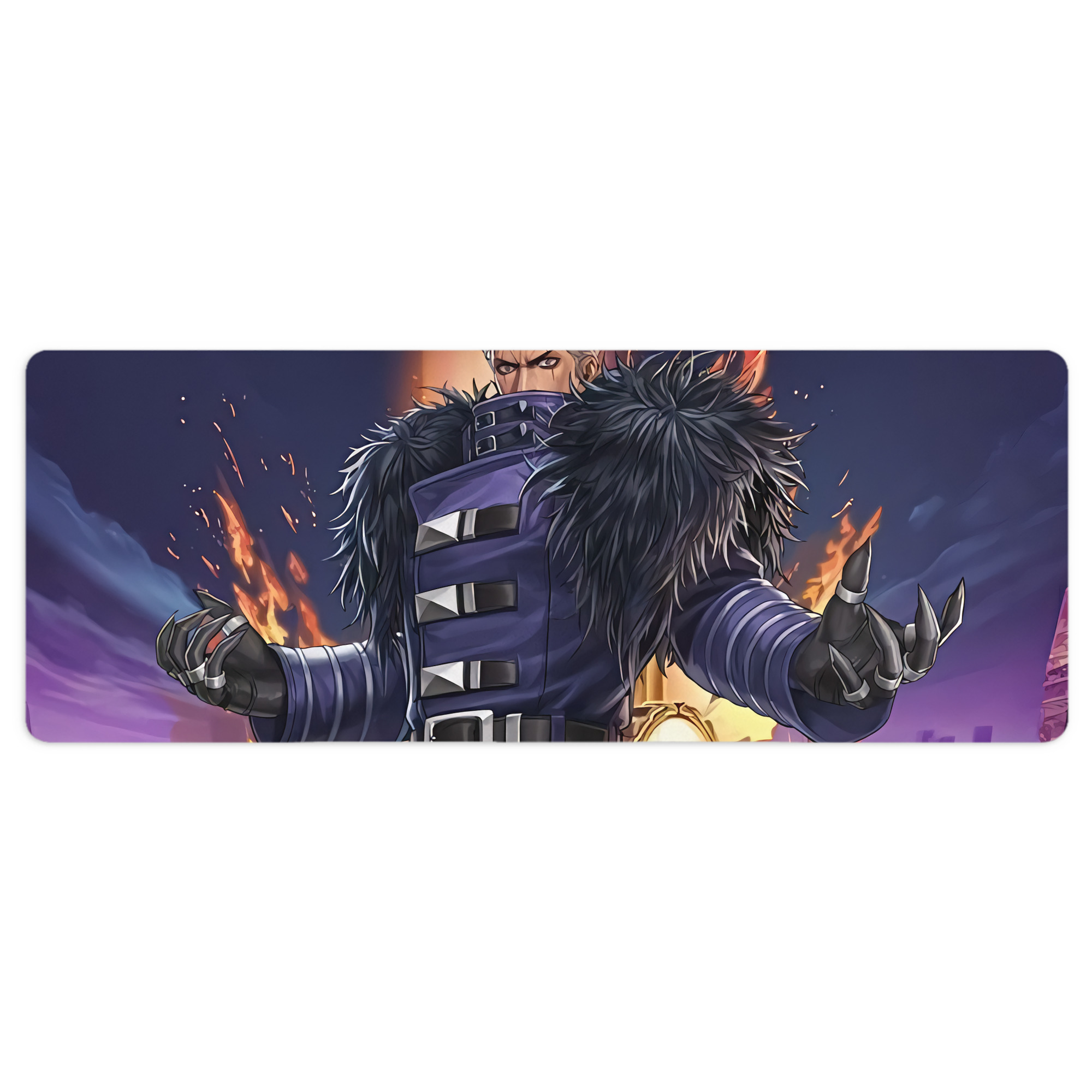 （画像用） 北斗の拳 Fist of the North Star ステッチ加工 大判デスクマット／滑り止めマウスパッド