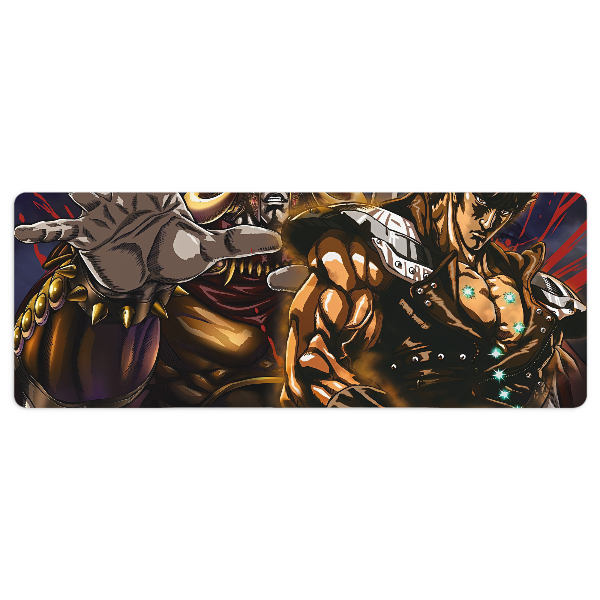 （画像用） 北斗の拳 Fist of the North Star ステッチ加工 大判デスクマット／滑り止めマウスパッド